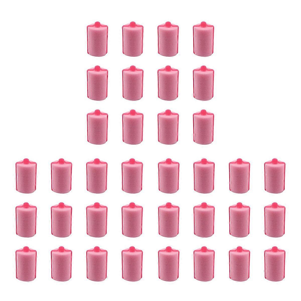 12Pcs dark pink Hair Styling Soft Foam Sponge Rollers Curlers