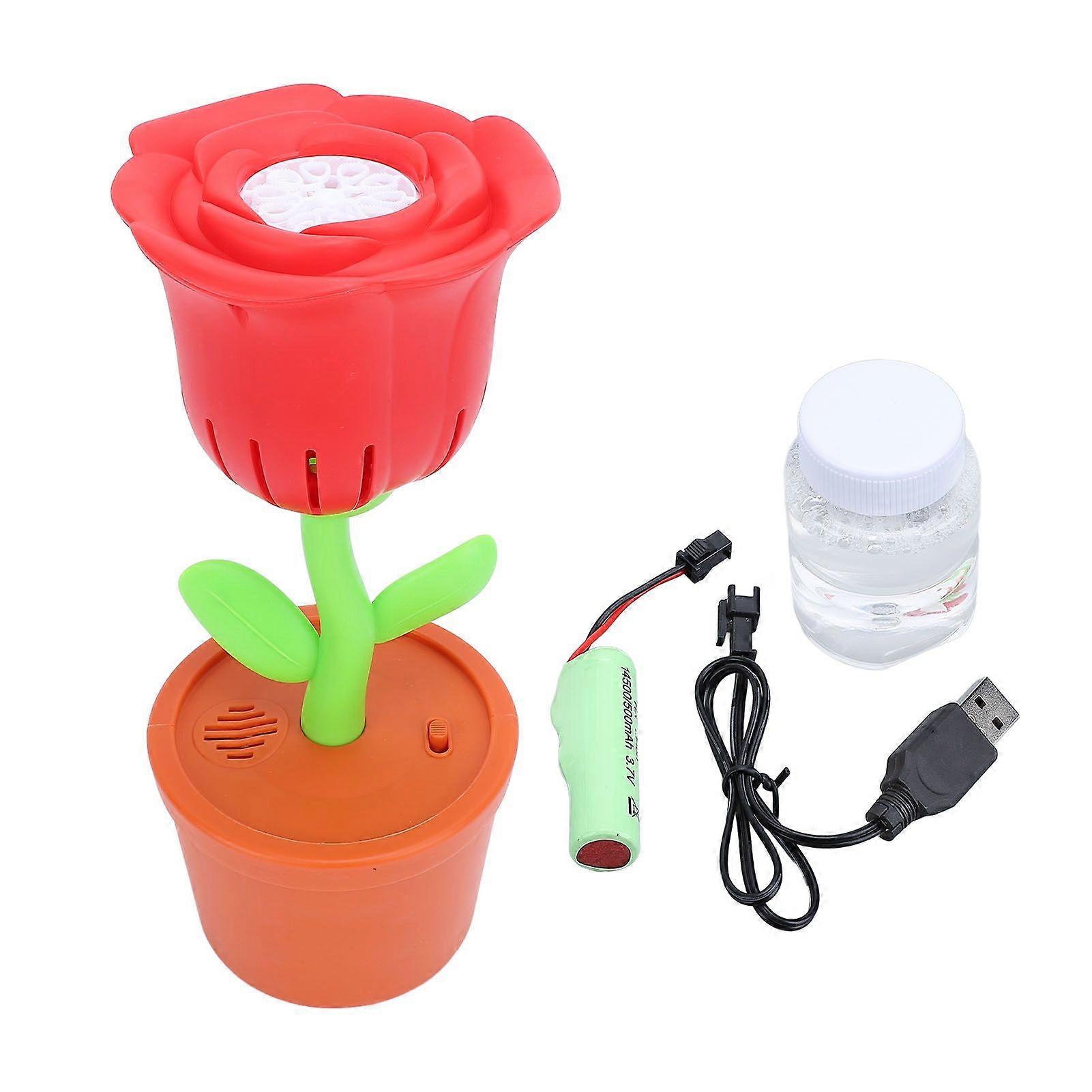 Bubble Machine Rechargeable Kids Bubble Maker with LED Light for Parties Outdoor Patio Garden Playground