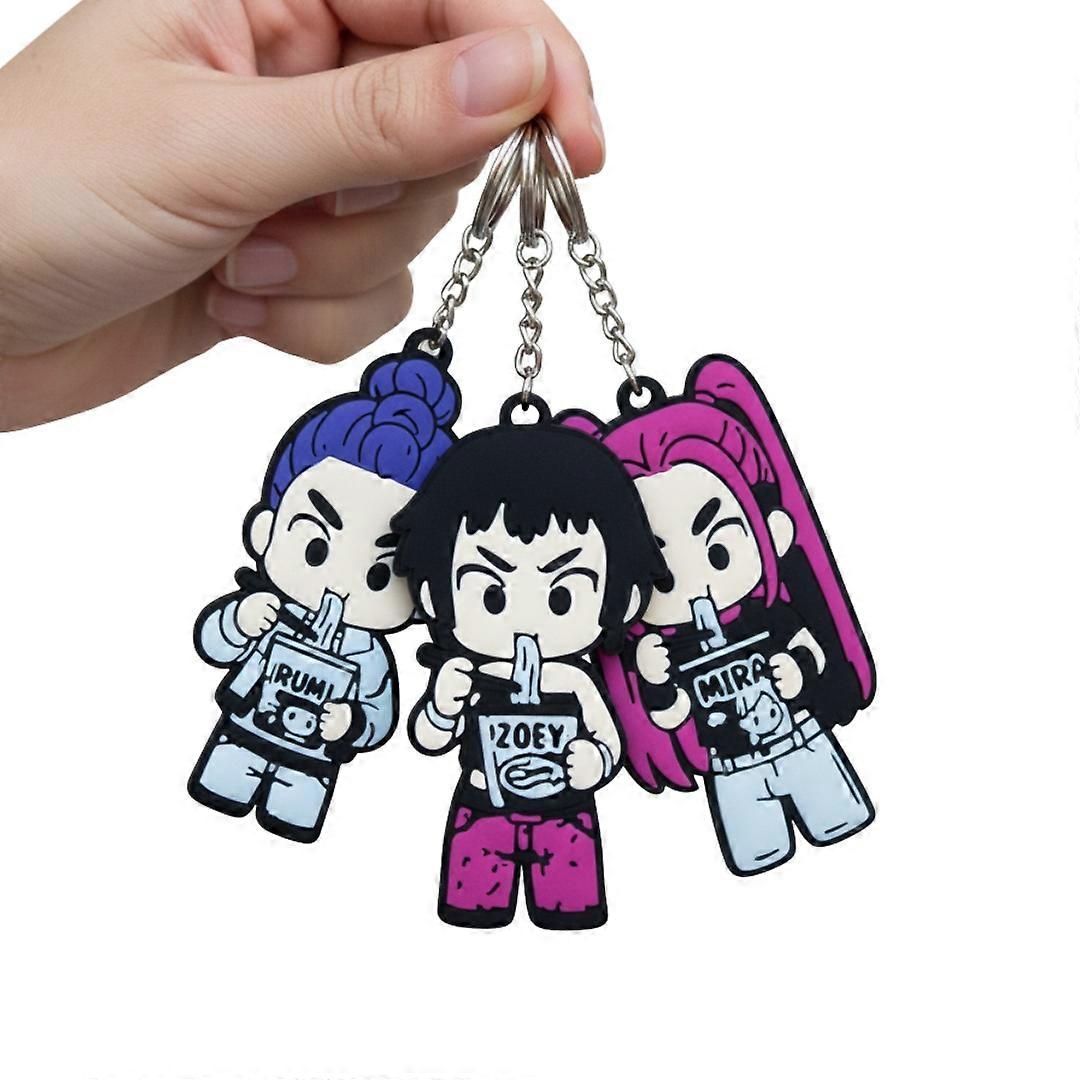 3-Pack Huntrix Demon Hunters K-Pop keychain | Rumi Mira Zoe