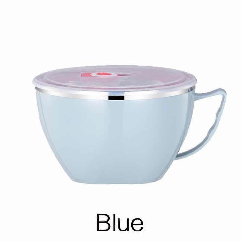 נירוסטה ניידת עם מכסה קערת אטריות מיידית מבודדת כפולה נגד קשקשת ציוד מטבח