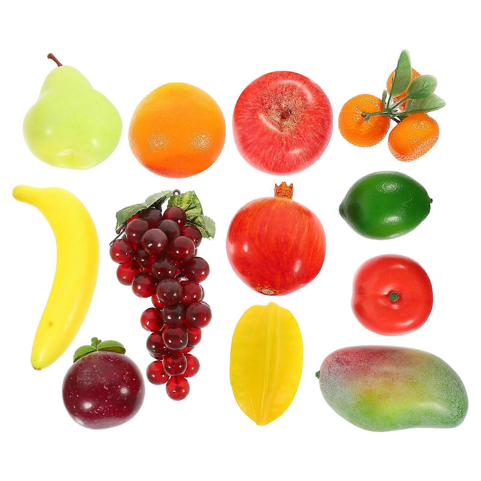 Fake Fruit Foam Fruits Model for Decor 36Pcs Artificial Lifelike Fruit Props