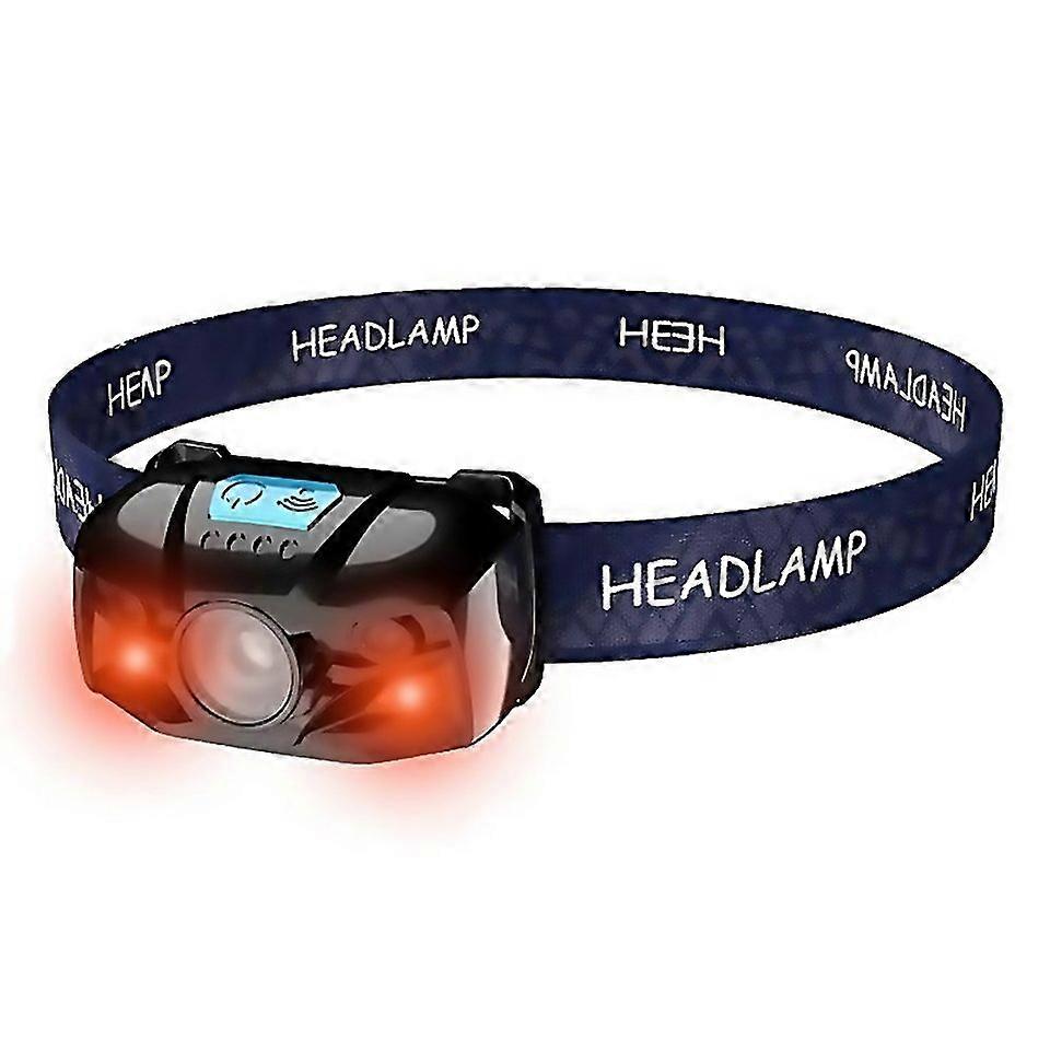 For V38 Usb Charging Induction Bright Headlight Outdoor Waterproof Lightweight Flashlight