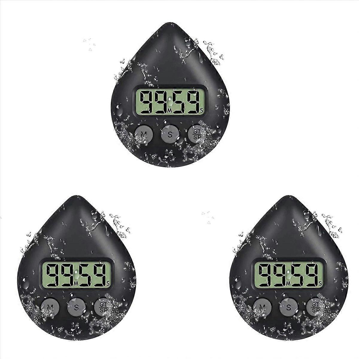 Silent Non-Ticking Battery Operated Shower Timer, Waterproof Digital Timer, Small Size Cute Timer