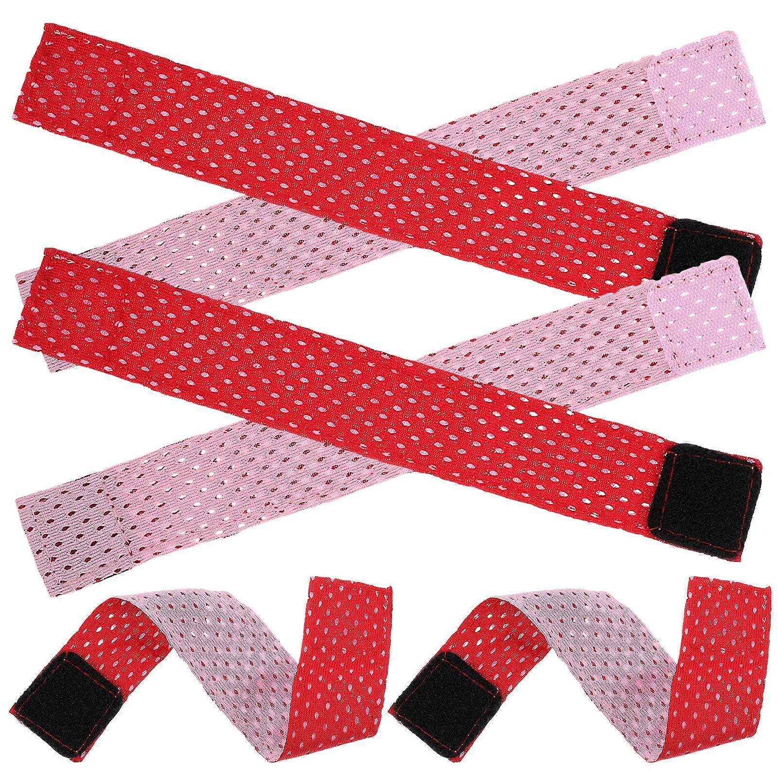 Sports Sleeve Straps Adjustable Cuff Bands for Softball 24Pcs Pink Self-Adhesive