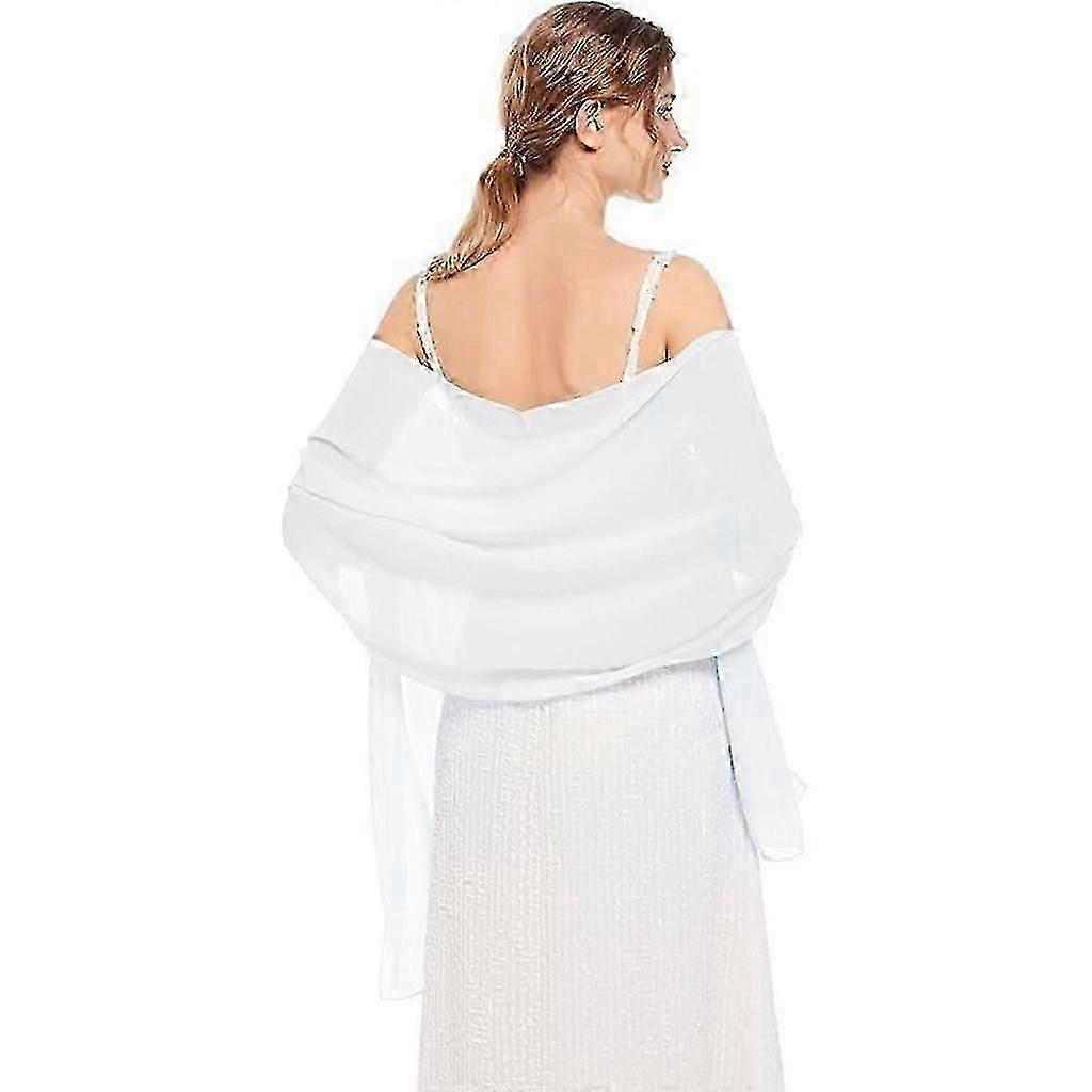 ブライダルショールイブニングドレスウェディングショールレディースソフトシフォンショール流れる