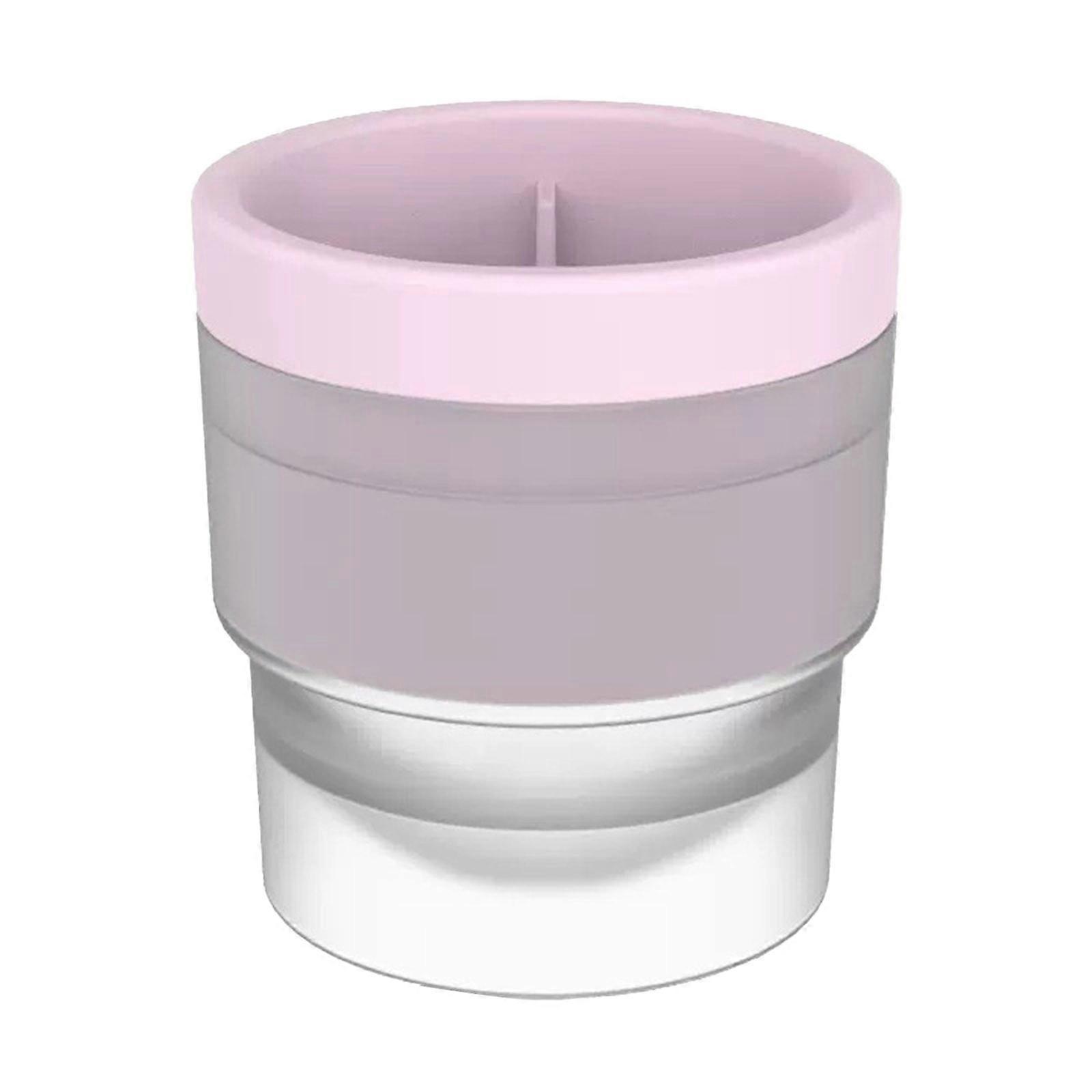 Stackable Circular Ice Hockey Mold, Whiskey Ice Mold, Large Round Ice Ball Maker with Lid, Easy-Release for Cocktails, Tea, Coffee, Whiskey - 1PC