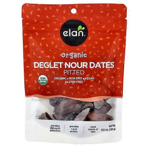 Elan, Organic Deglet Nour Dates, Pitted, 6.5 oz (185 g)