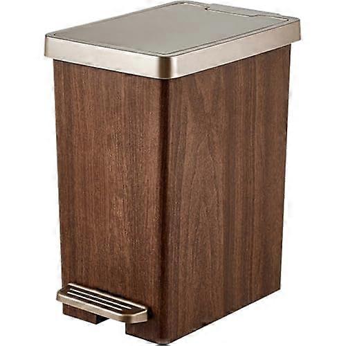 EcoFriendly Wooden Trash Can With Lid  DualOpening Kitchen Trash Can, 23x15x33.5 cm, SpaceSaving