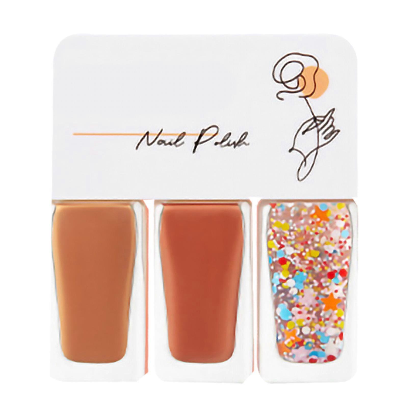 3pcs Water Based Nail Polish Set T07 Easy Peel Off Quick Dry