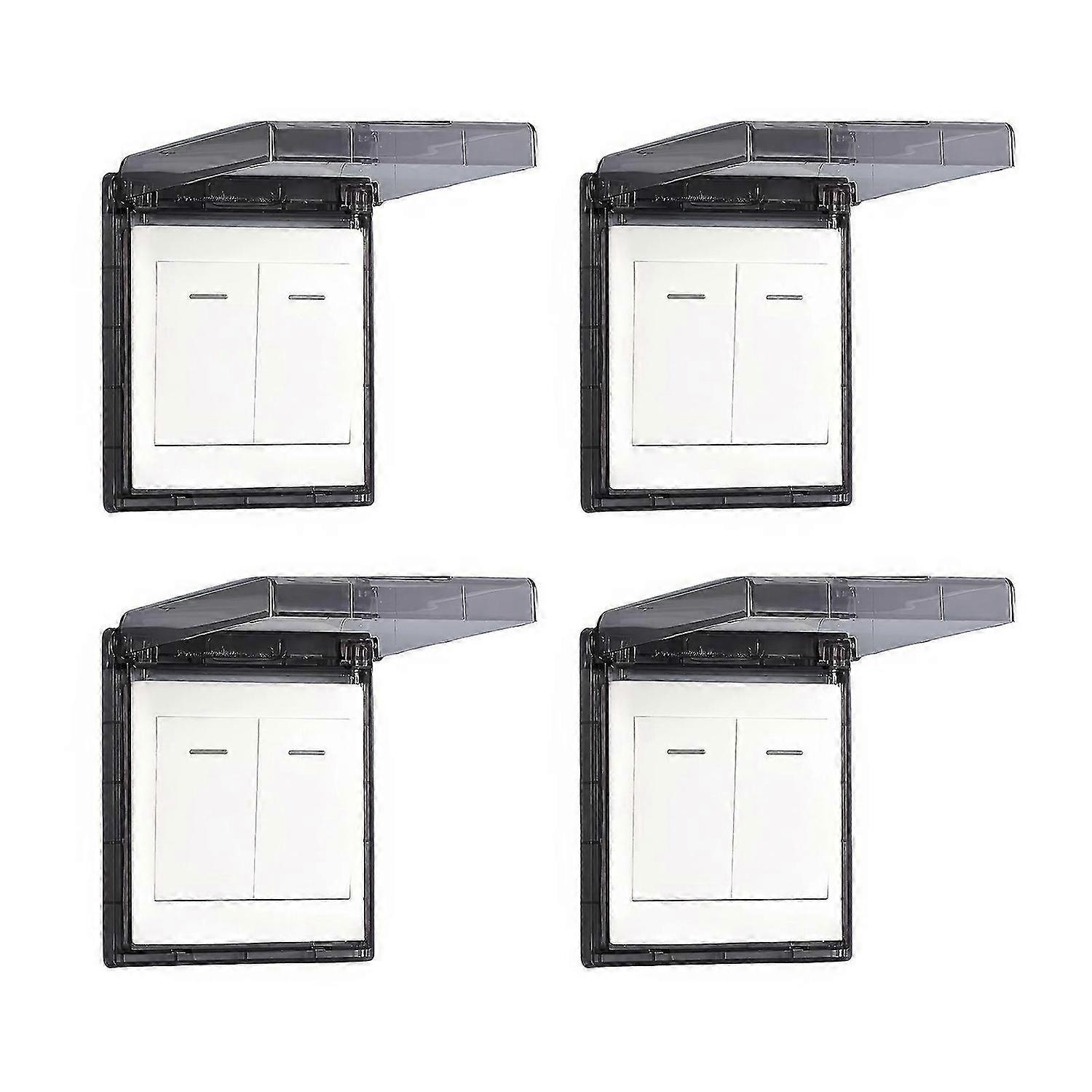 Waterproof Switcher Protectors Low Profile Design Moisture Proof Shielding Power Socket Cover For Wet Area Durable Build White
