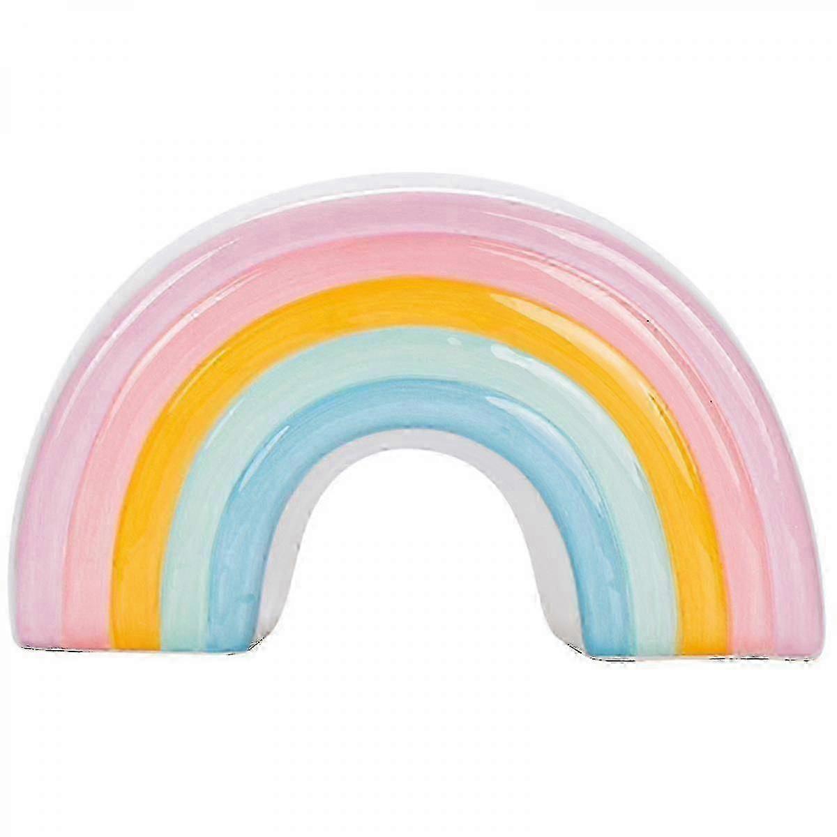 قوس قزح تصميم السيراميك أصبع البنك المال مربع المال البنك المال التوفير تخزين مربع أصبع بنك للأطفال الزفاف ديكور الحضانة المنزل