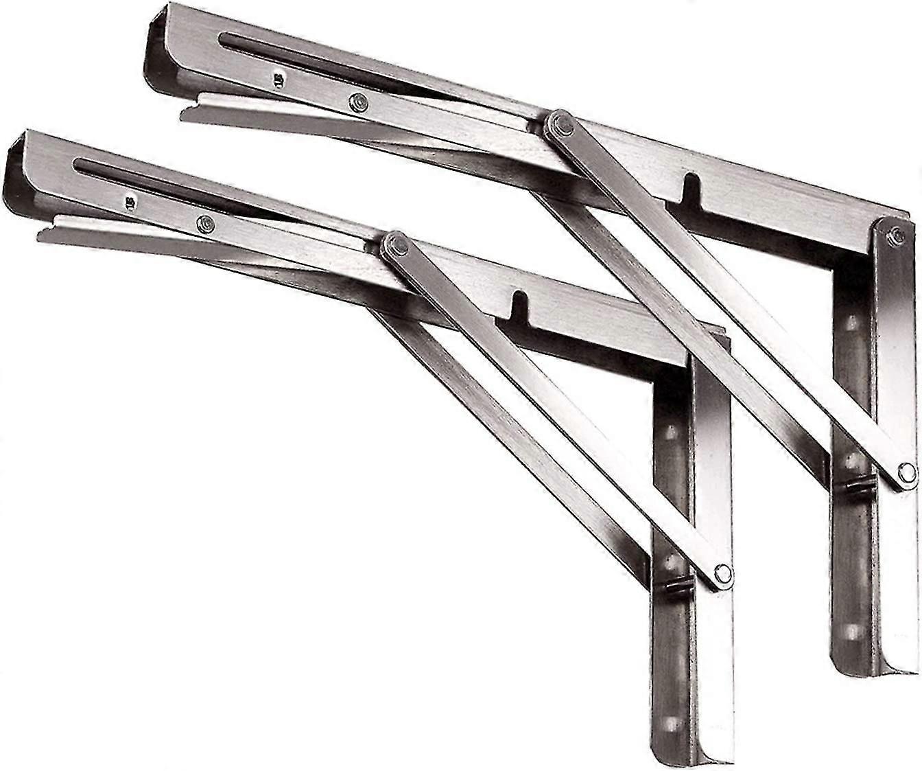400mm Folding Bracketstainless Steel Folding Console Bracketwall Shelf Bracket2 Pieces With Fixing Screws