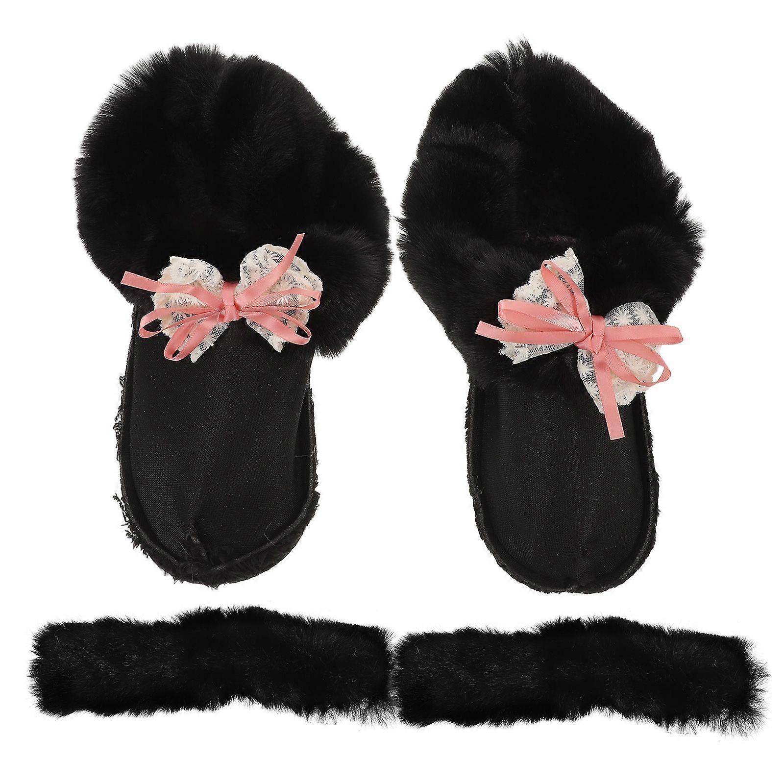 1 Pair Winter Clog Liners: Plush Slipper Liners for Women Girls - Removable Furry Inner Soles Warm Shoe Inserts for Clogs and Boots with Pad (Size 40-