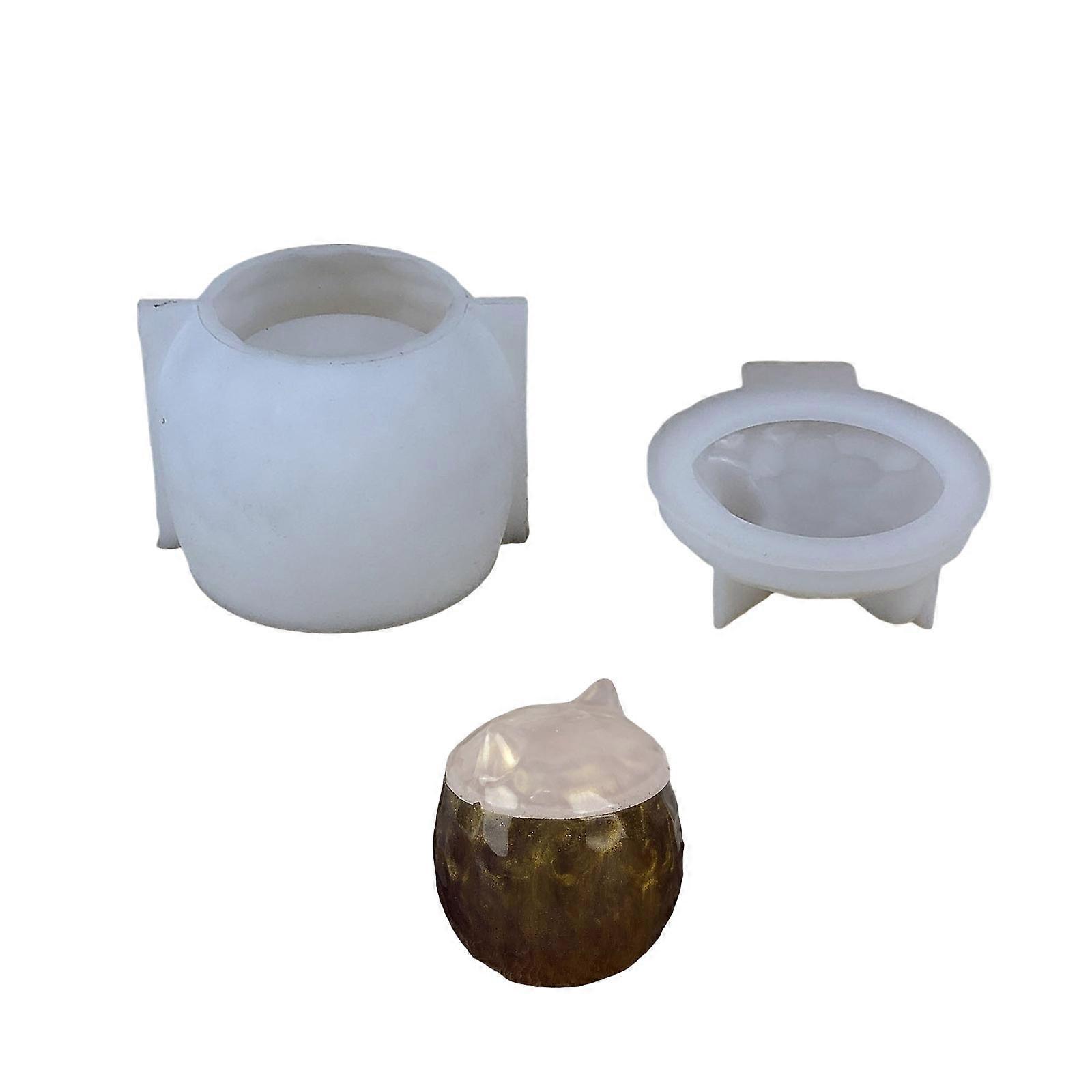 Multipurpose Ear Jar Silicone Mould Set for Crystals Embedded Containers and Crafting Supplies Multicolor