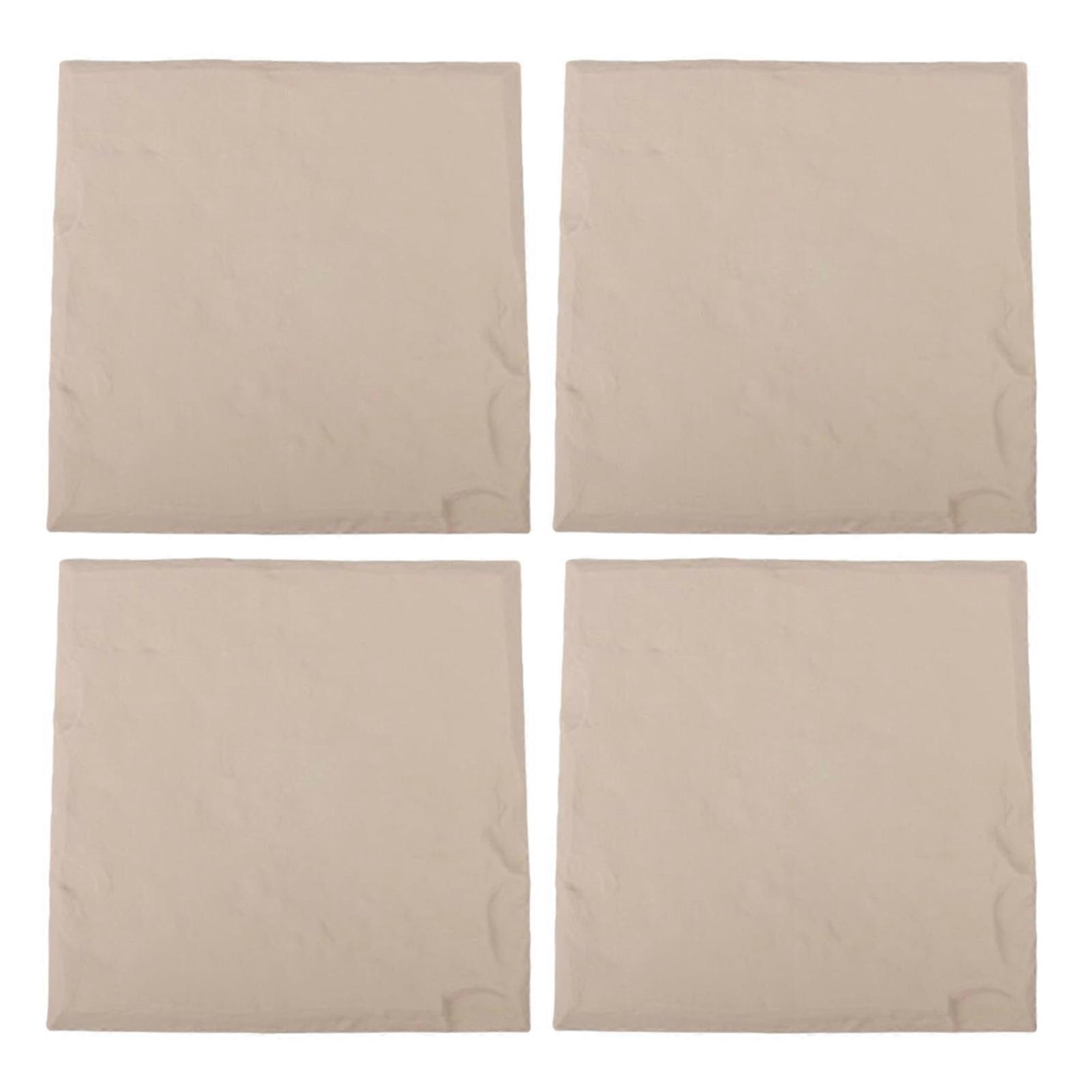 חבילה של 4 אבני מדרך בעיצוב סלע ריאליסטי לשביל גן עמיד התקנה קלה לחצר חיצונית פטיו אפור