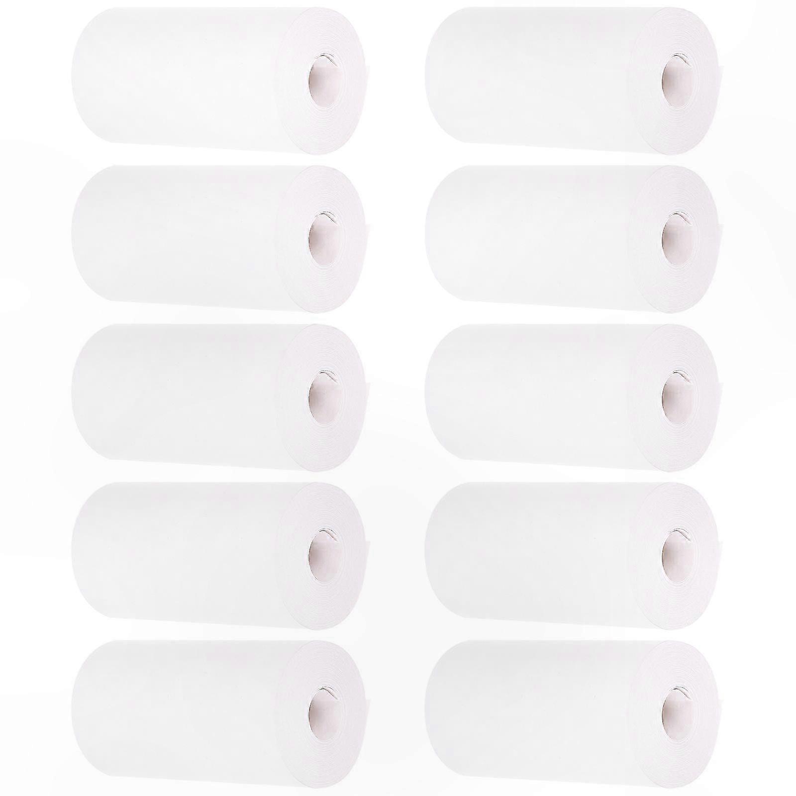 White Thermal Paper Rolls for POS Printers, Office and School Use, 10 Rolls