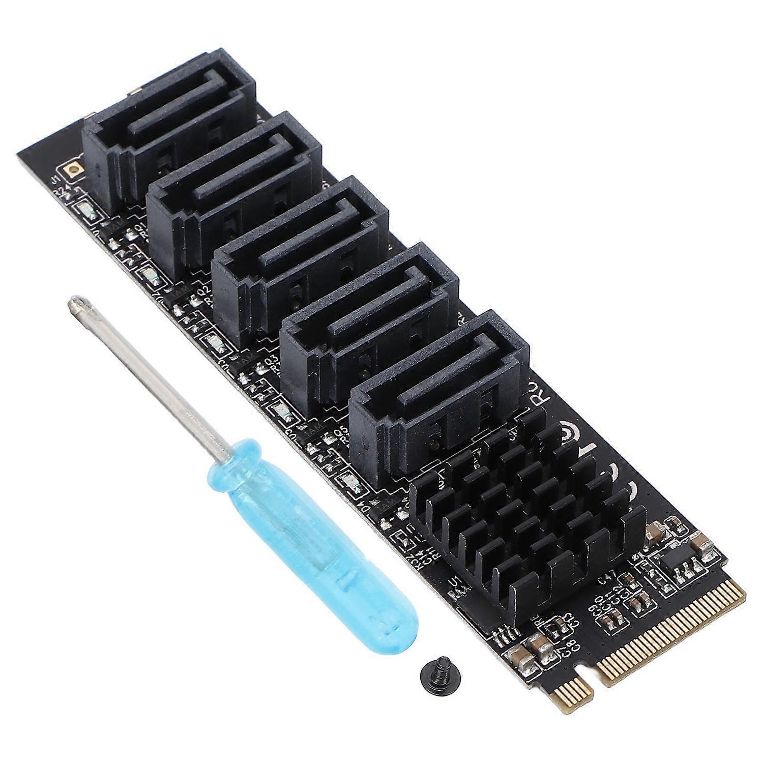 PH56 M2 PCIE 3 5 Port Hard Disk Expansion Adapter Card Support PM Function Computers Accessories