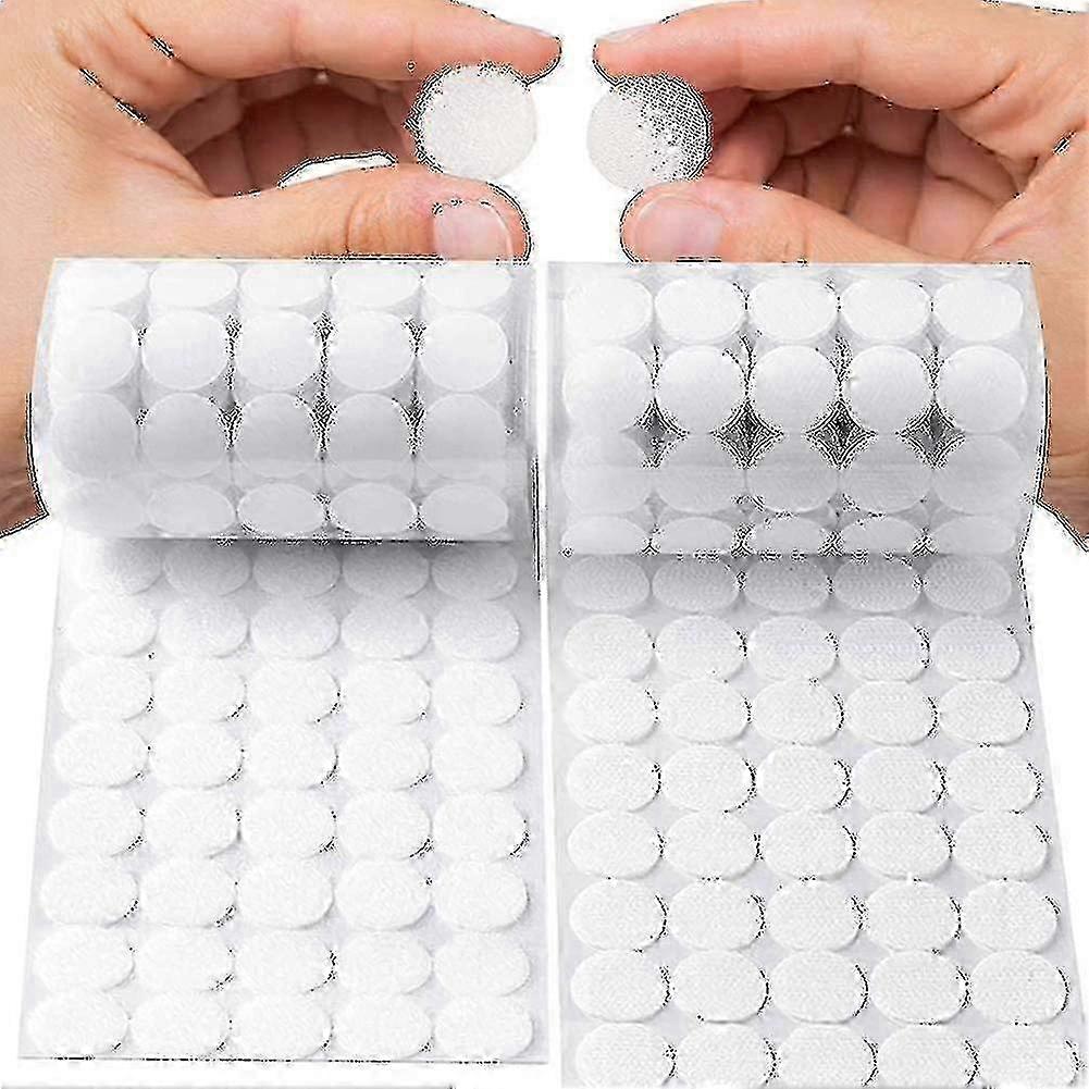 500 Pcs Hook And Loop Dots Self Adhesive 20mm, Sticky Back Coins Double Sided-dwdz