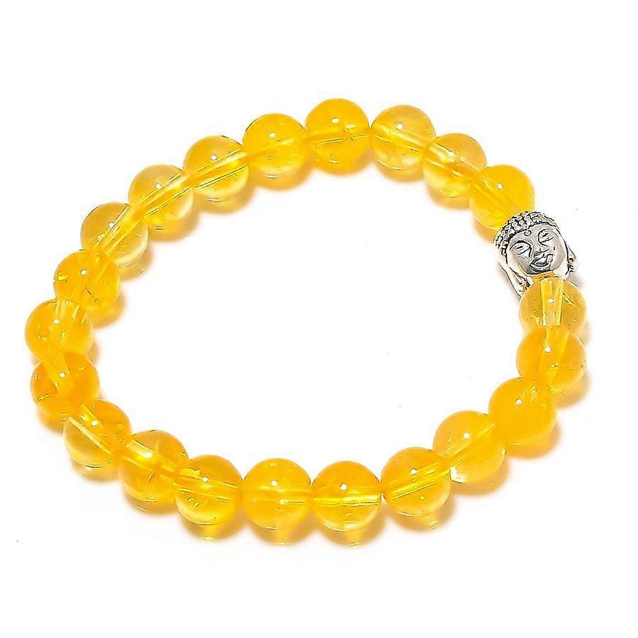 Natural Citrine Gemstone Handmade Cuff Adjustable