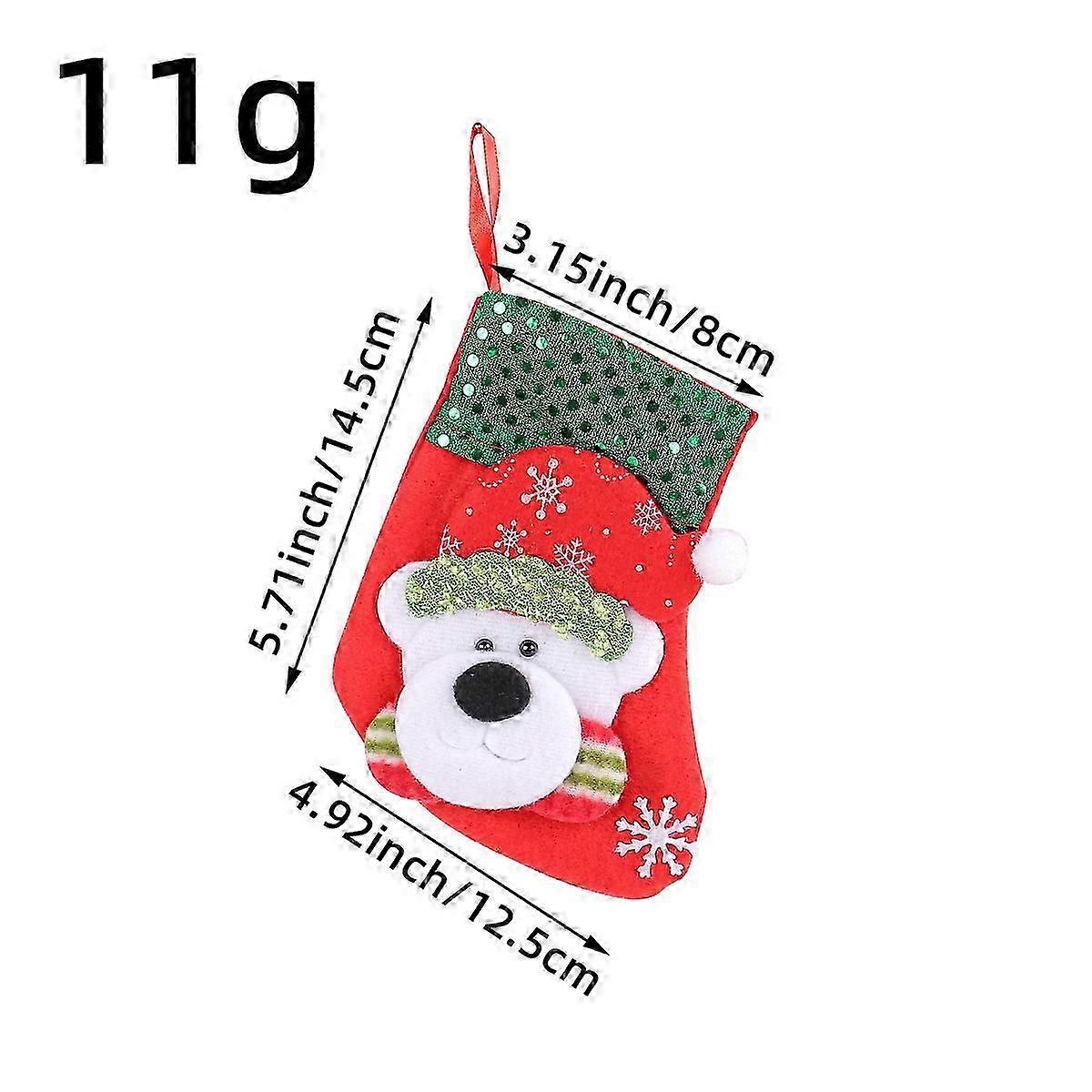 Christmas decorations, a variety of Christmas socks, Christmas candy socks, Christmas tree pendants, gift bags, Christmas socks M3-8 small sequined