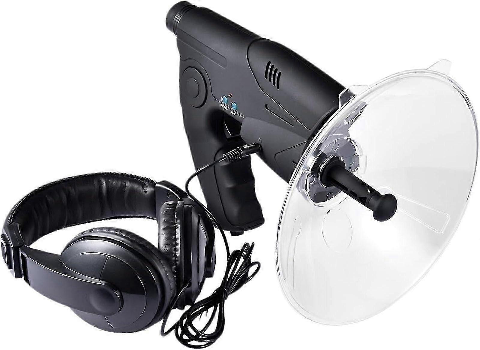 Parabolic Microphone Listening Device Monocular, 8X Parabolic Listening Device with Sound Amplifier & Digital Recorder