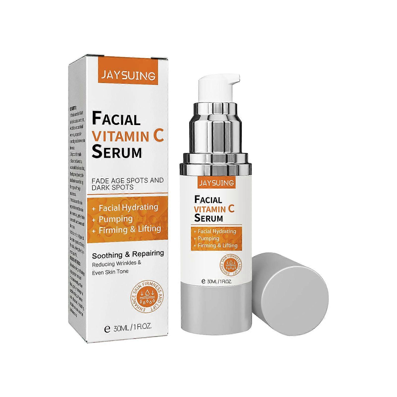 Jaysuing Anti-Aging Whitening Vitamin C Essence Fade Facial Fine Lines Wrinkles Firming Skin Hydrating Essence