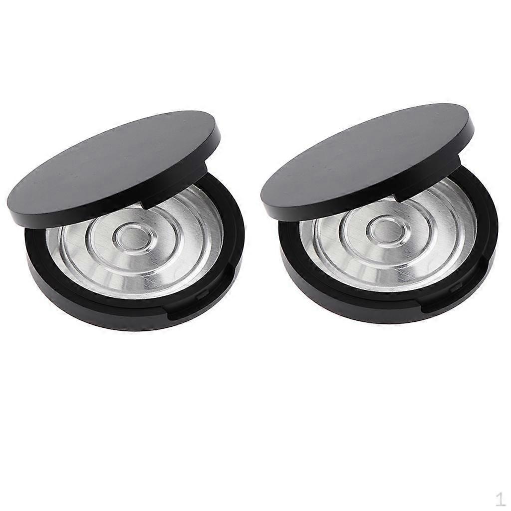 2x Empty Covers Blush Makeup Cosmetic Jar Container
