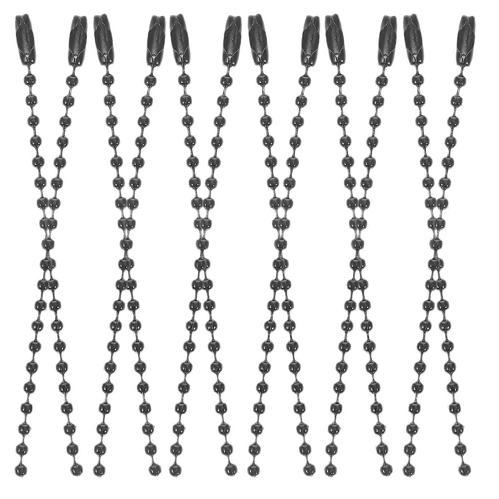 Black Chain Ball Bead Chains for DIY Keychains 100Pcs Iron Material