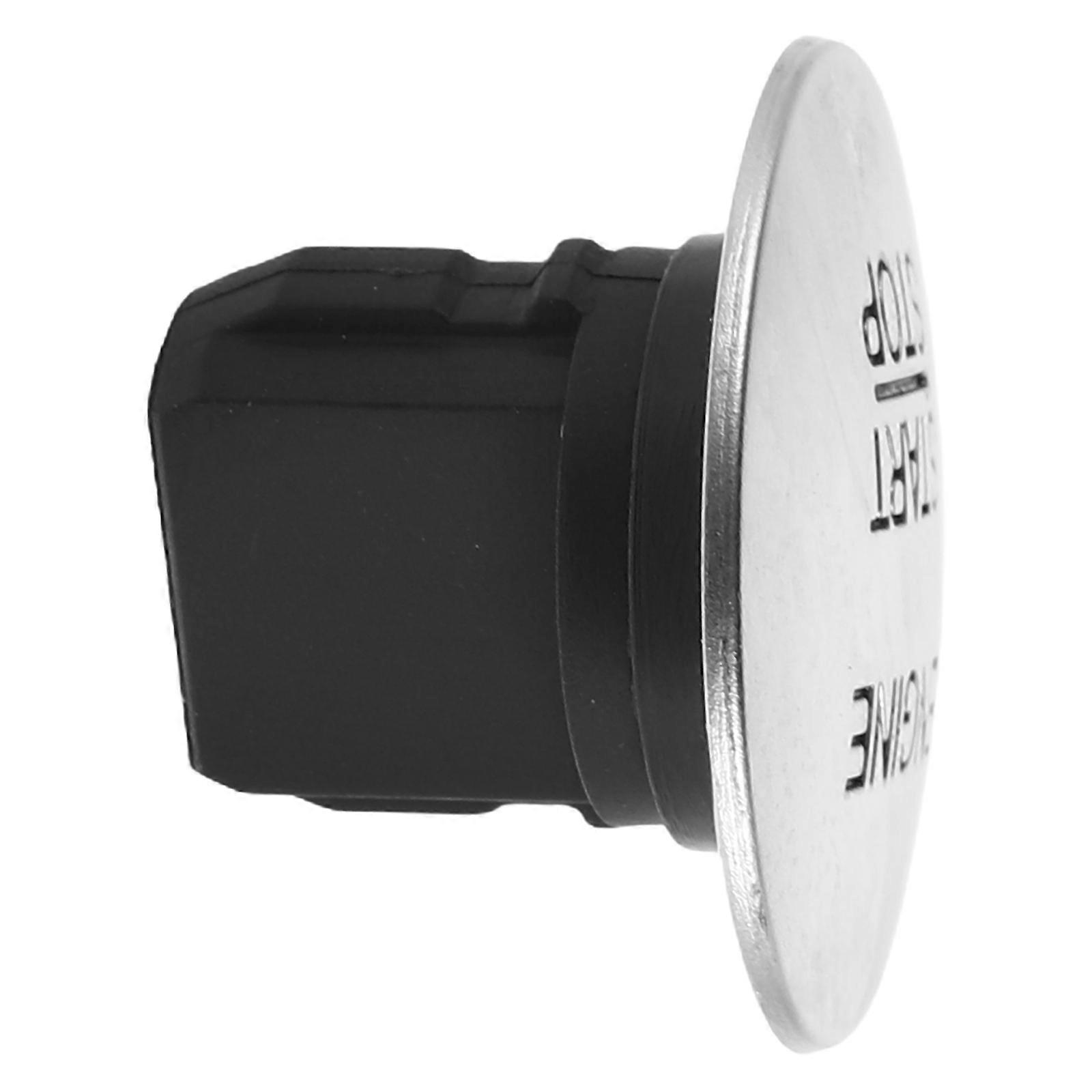 Engine Start Stop Button Switch for Automotive Keyless Silver Plastic