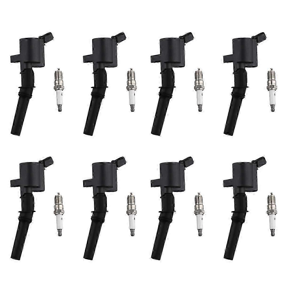 8 Ignition Coil + Spark Plug Fit for