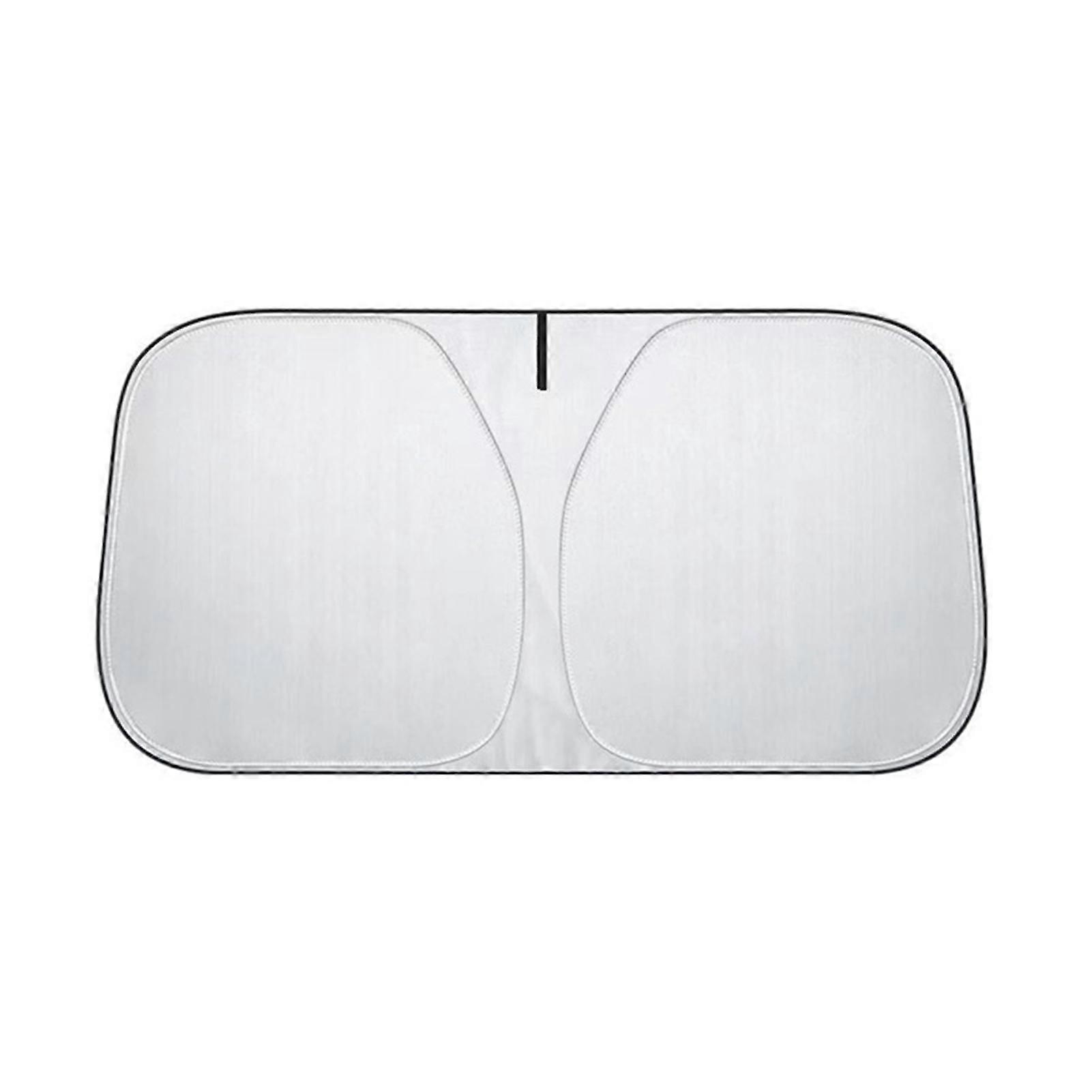 Foldable windshield sunshade with good coverage and UV protection