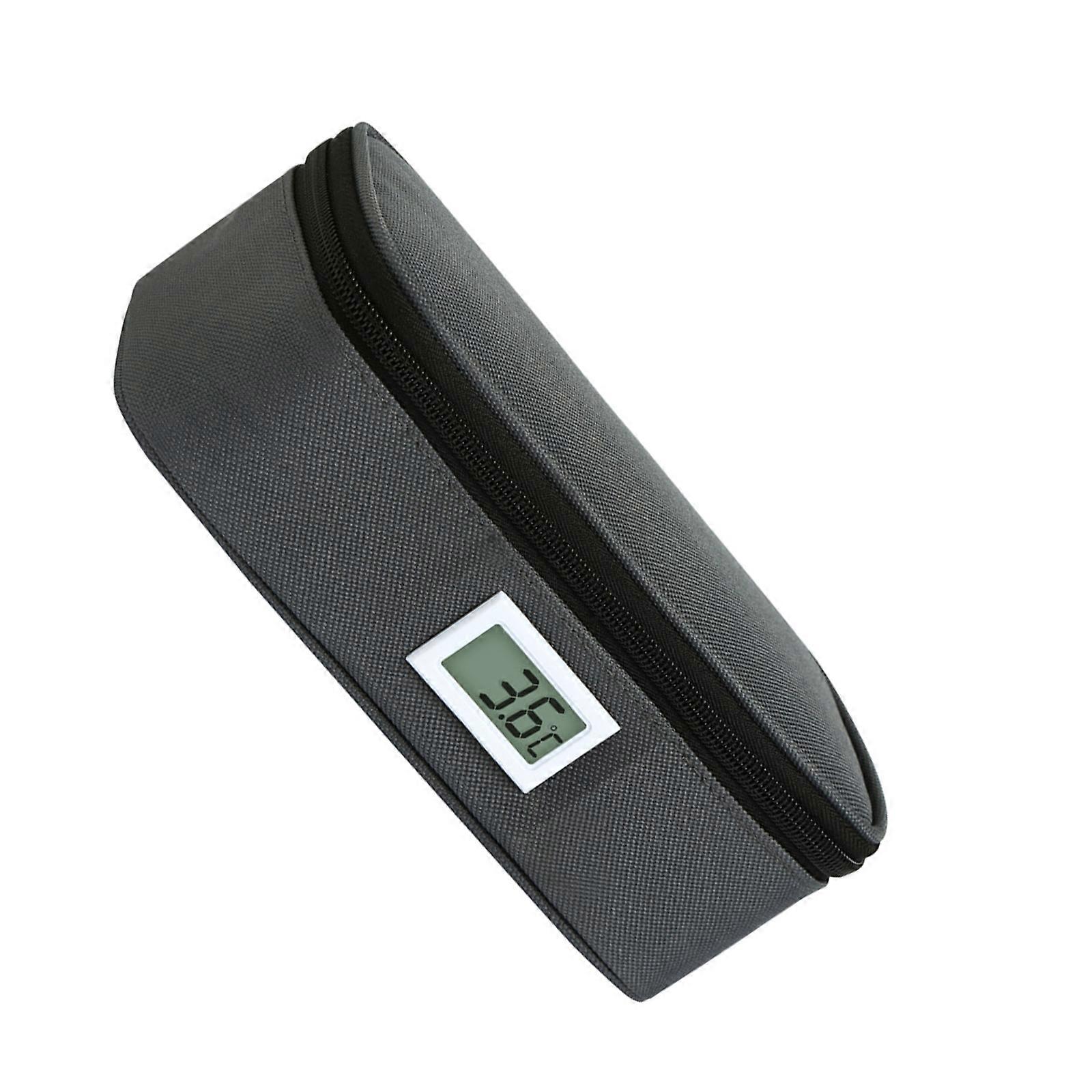 Insulated Refrigerator Bag With Temperature Display Impermeable University Fabric For Food Storage Clinical Materials Travel Rudiments Multicolor