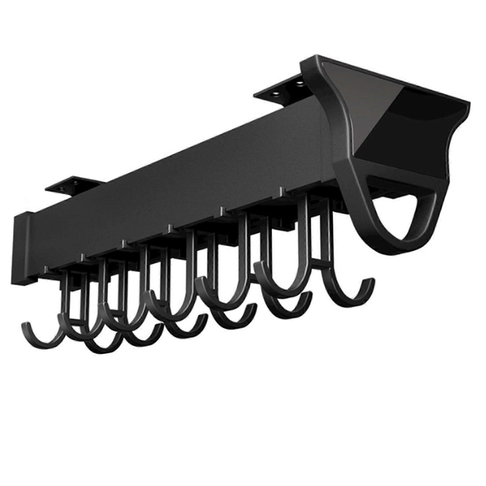 Pull Out Closet Rod with Double Track Soft Close for Kitchen Pantry Adjustable 14in Hanging Organizer