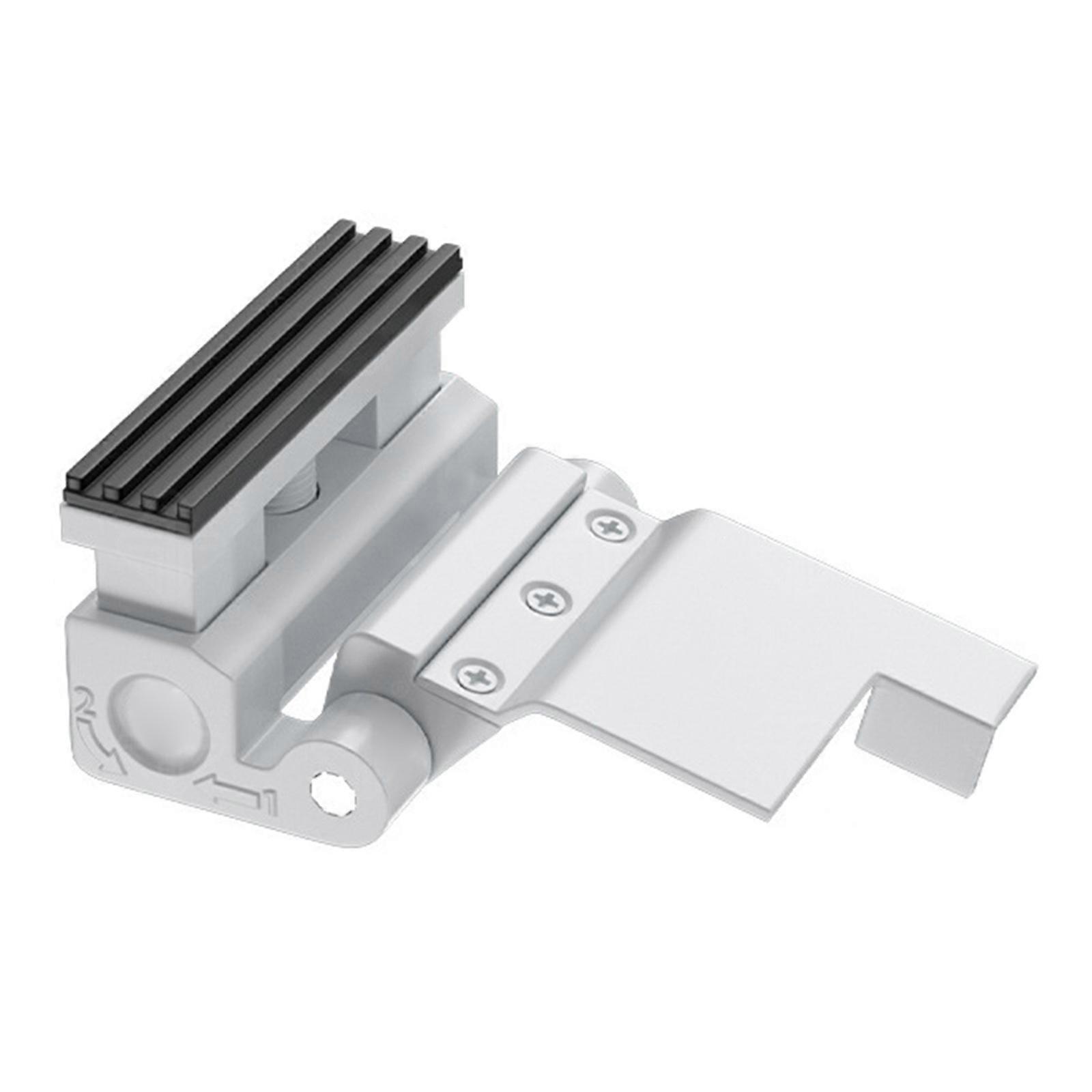 Home Apartment Security Reinforcement Lock with Adjustable Knob Aluminum Alloy Flipping Bolt Latches Extra Latches Stopper  White