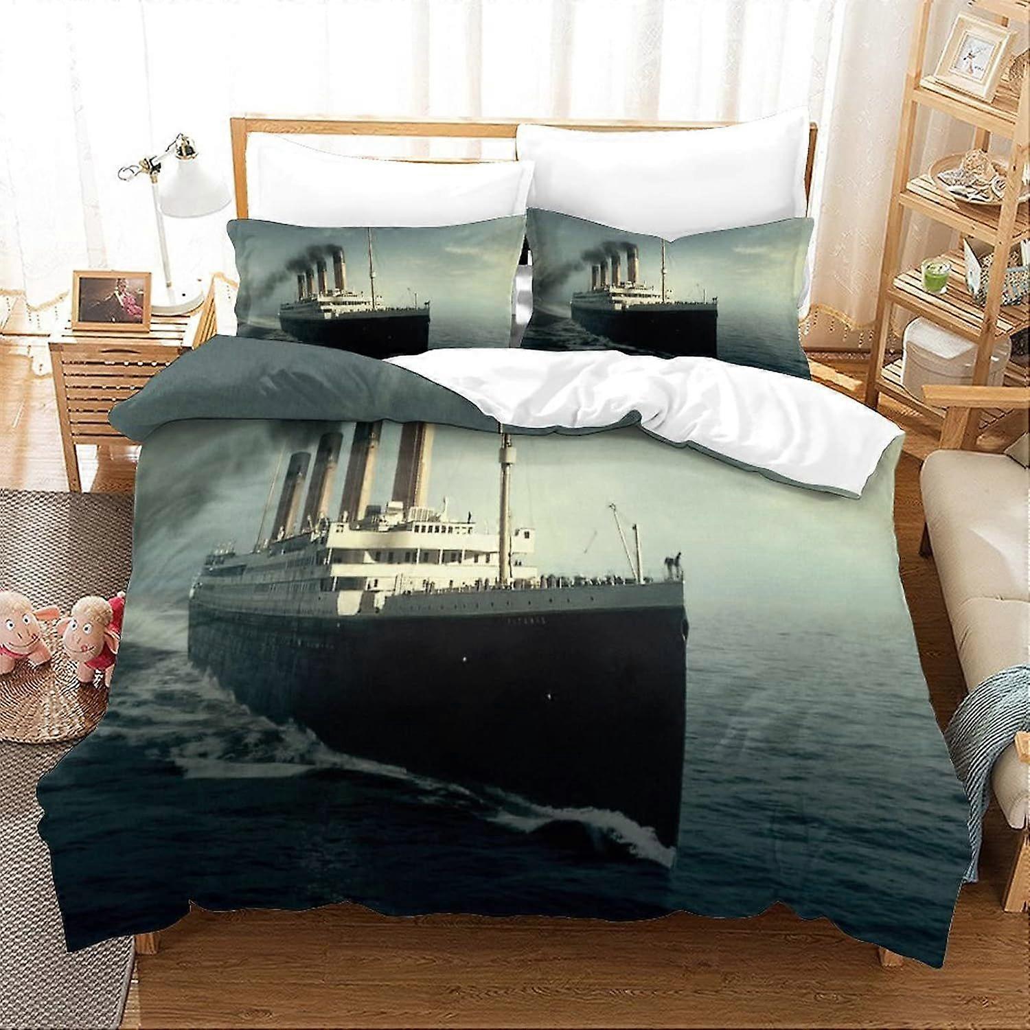 CAYBES Jack E Rosa Titanic 3D impresso colcha capa edredom capa roupa de cama conjunto confortável filme roupa de cama com fronhas cama set cama roupa de cama casa