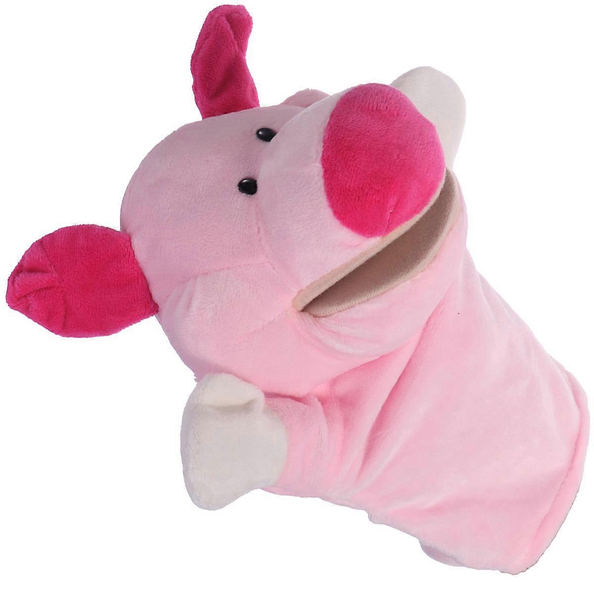 Animal Hand Puppet for Kids Playing with Plush Pig Doll