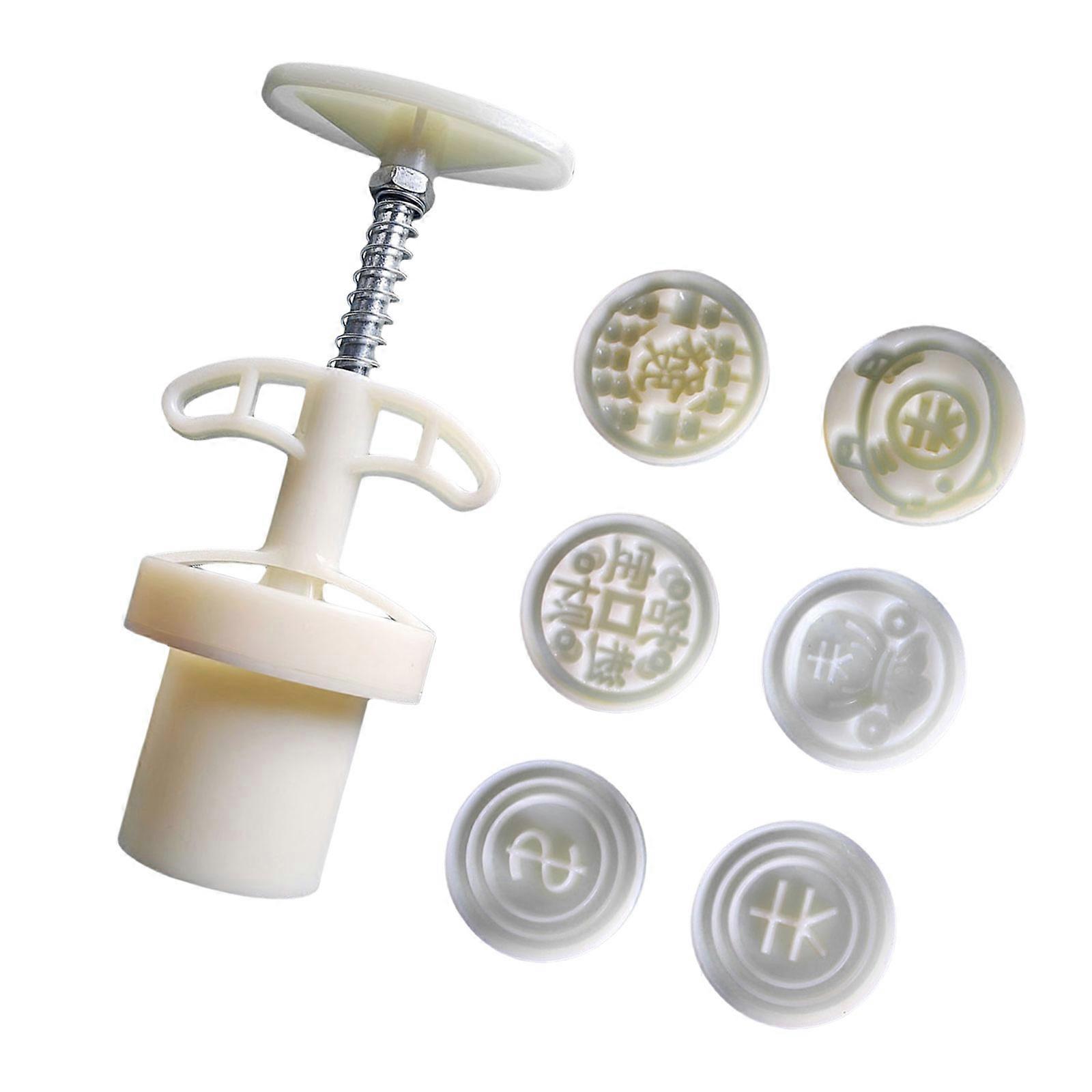 Unique Mooncakes Stamp Presses Easy To Use Mooncakes Dessert Molds Treat Stamp Add Fun To Your New Year Baking Multicolor