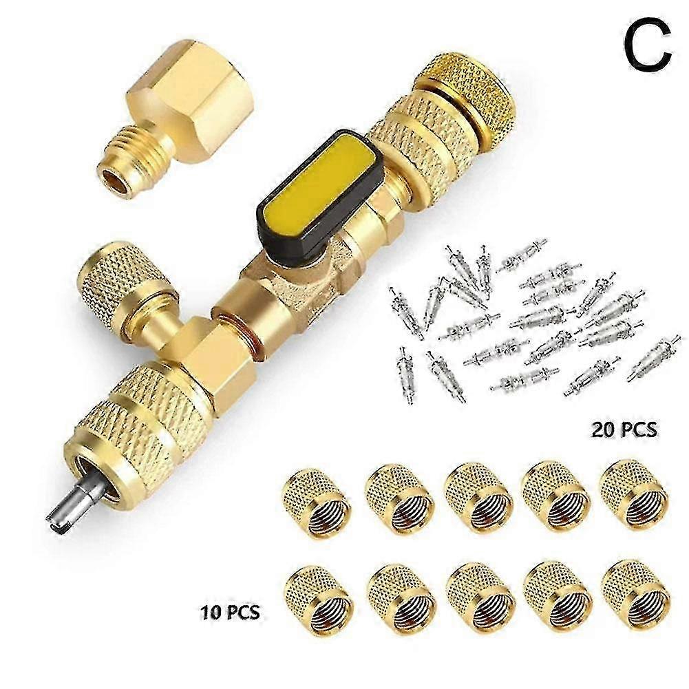 25-26 Valve Core Remover Installer Kit with Dual Size 1/4" & 5/16" Port Schrader