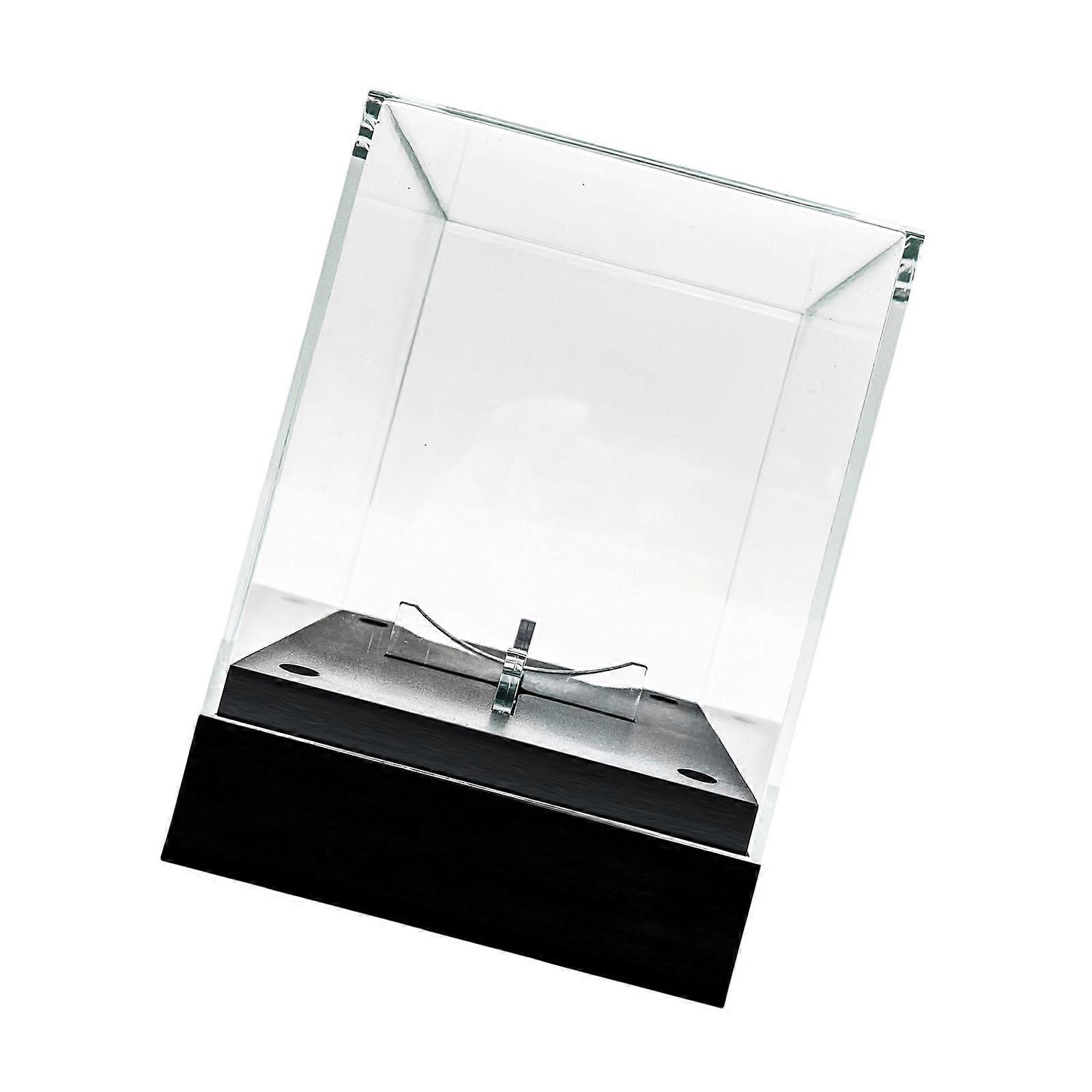 Clear Baseball Display Case Acrylic Square Baseball Holder Display Stand Baseball Display Protector with Led Light Multicolor