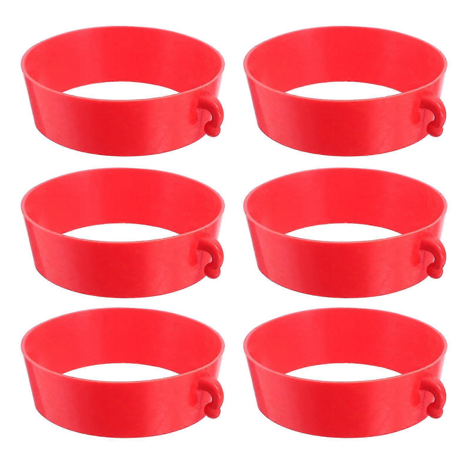 Traffic Cone Connector Kit for Safety Cone Connection 6Pcs Red Plastic