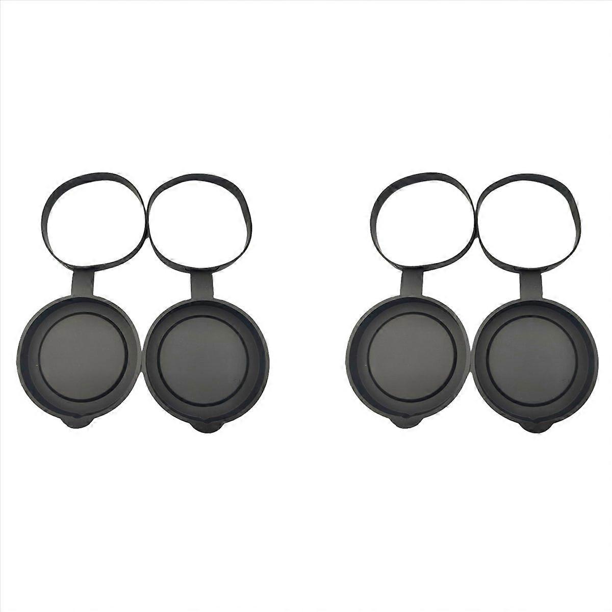 4 Pieces Binoculars Protective Rubber Objective Lens Cap Binocular Best Protect 61-63MM