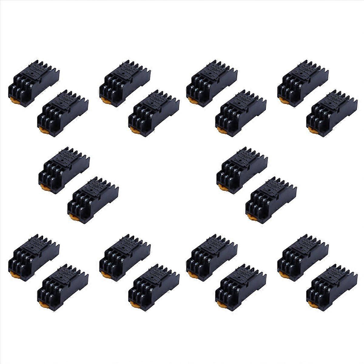 20PCS PYF14A DIN Rail Power Relay Socket Base 14 Pin for MY4NJ HH54P MY4