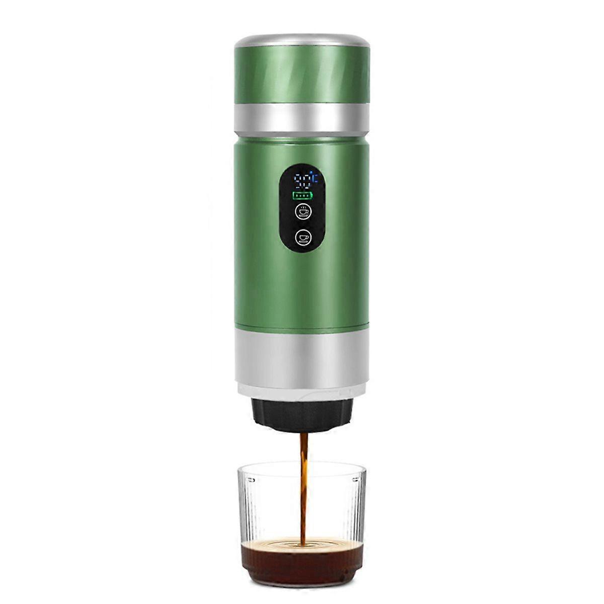 Portable Coffee Machine 80ml Self-Heating 20bar Espresso Coffee Maker for Travel Office Ground & Cap
