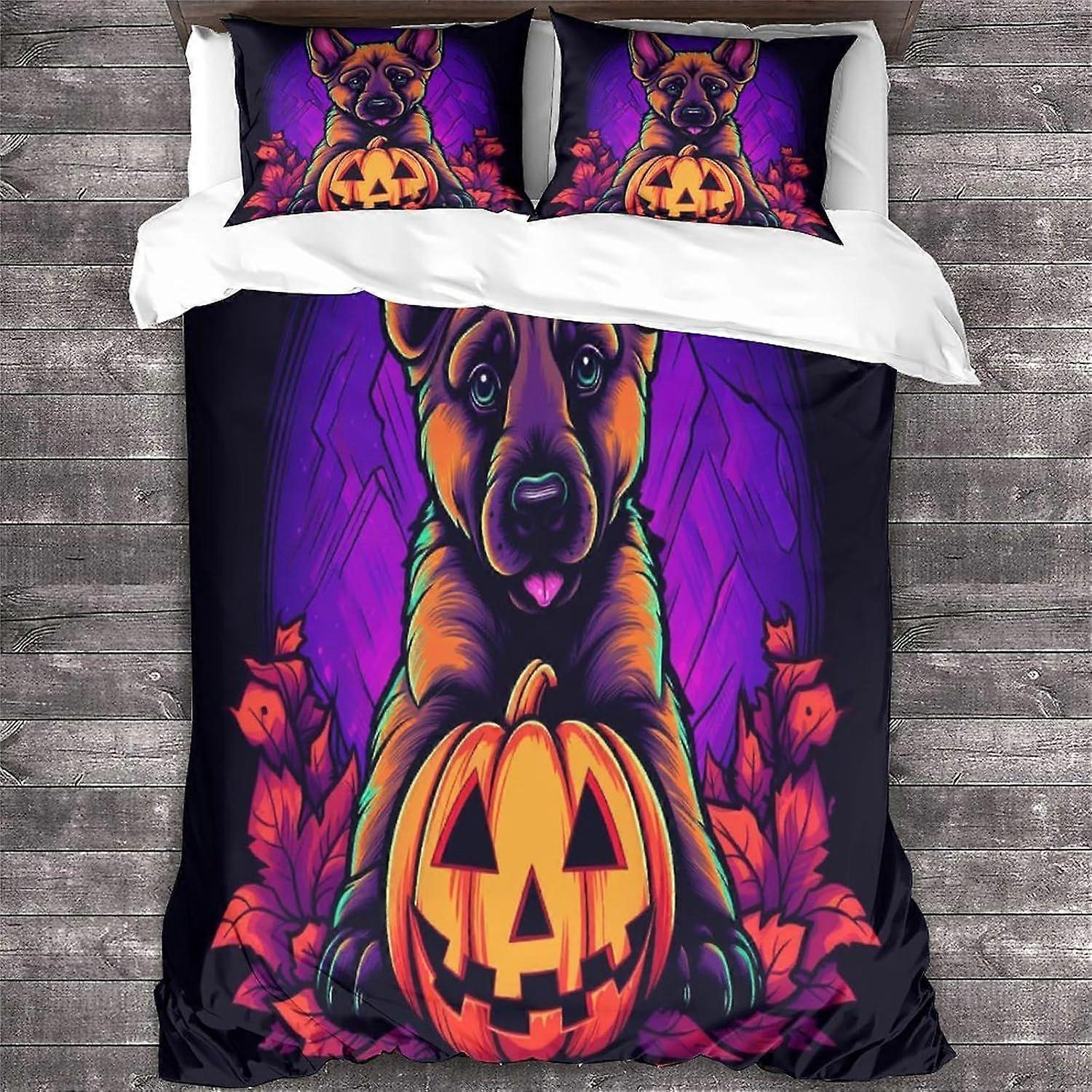 LikeEj غطاء لحاف مجموعة 3D هالوين نمط الطباعة الفراش لحاف لحاف غطاء طقم ، لينة ستوكات الملك