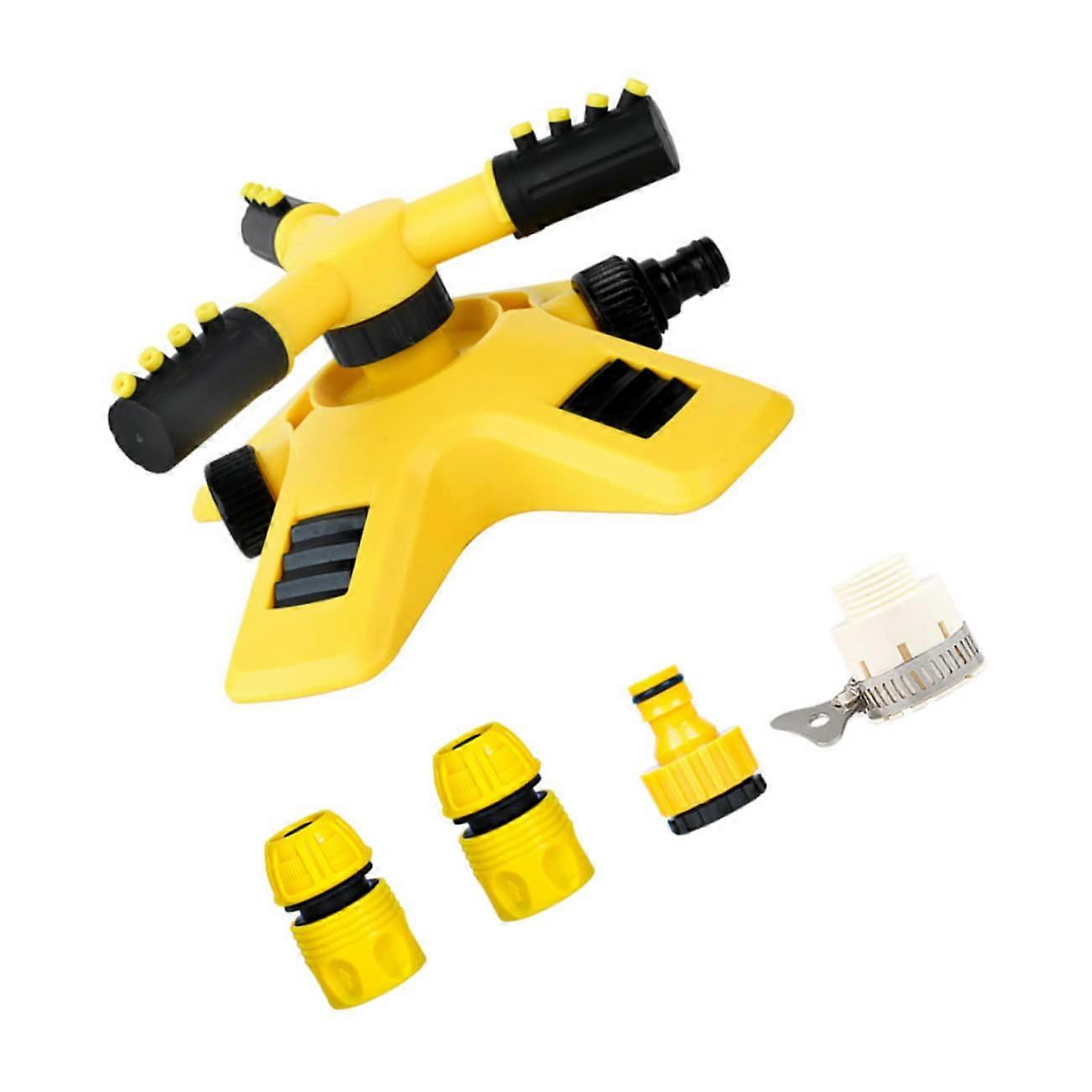 Automatic 360° Rotating Garden Sprinkler with Hose Connector for Lawn and Flower Bed Irrigation