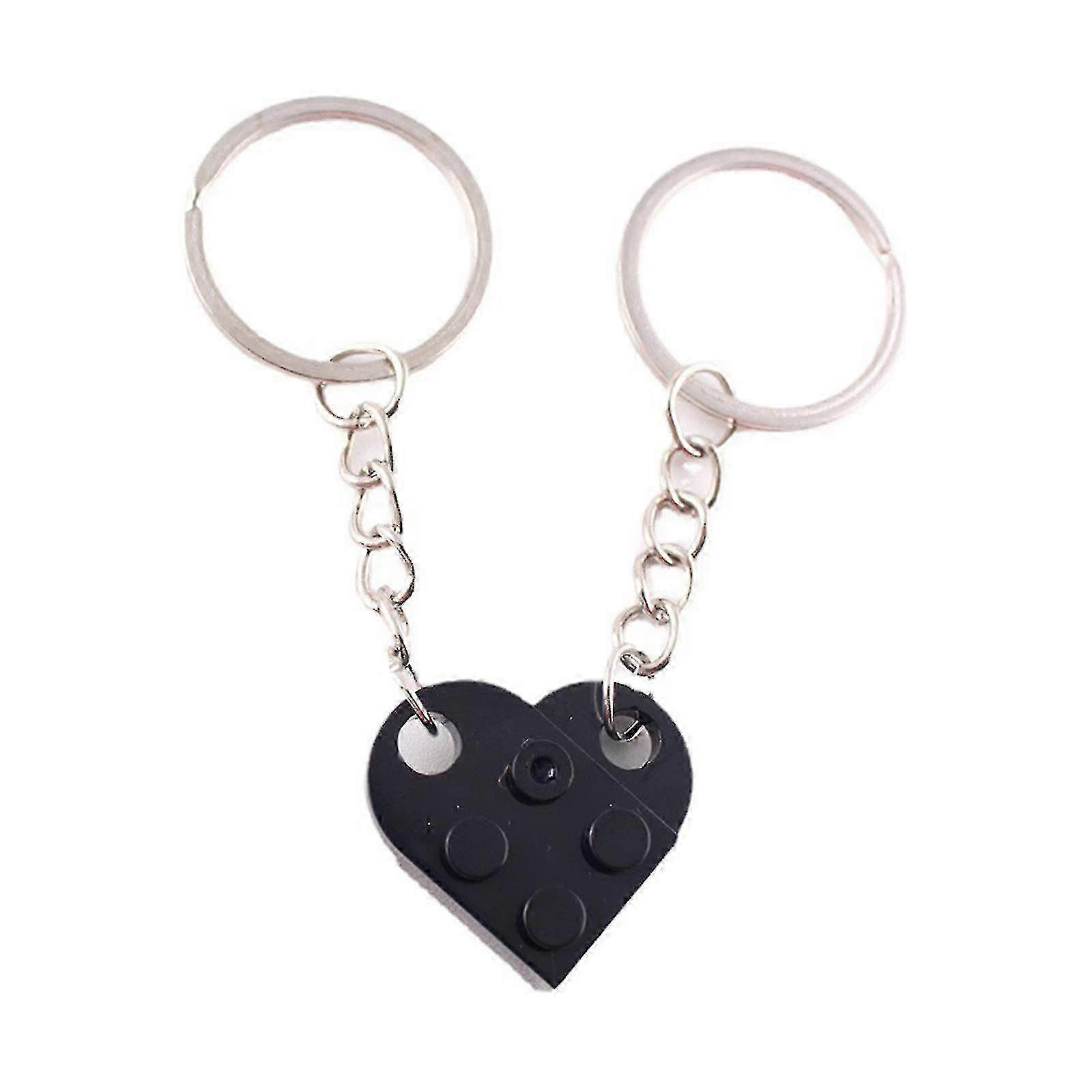 Creative Multi-Color  Building Blocks Keychain for Couples Gift