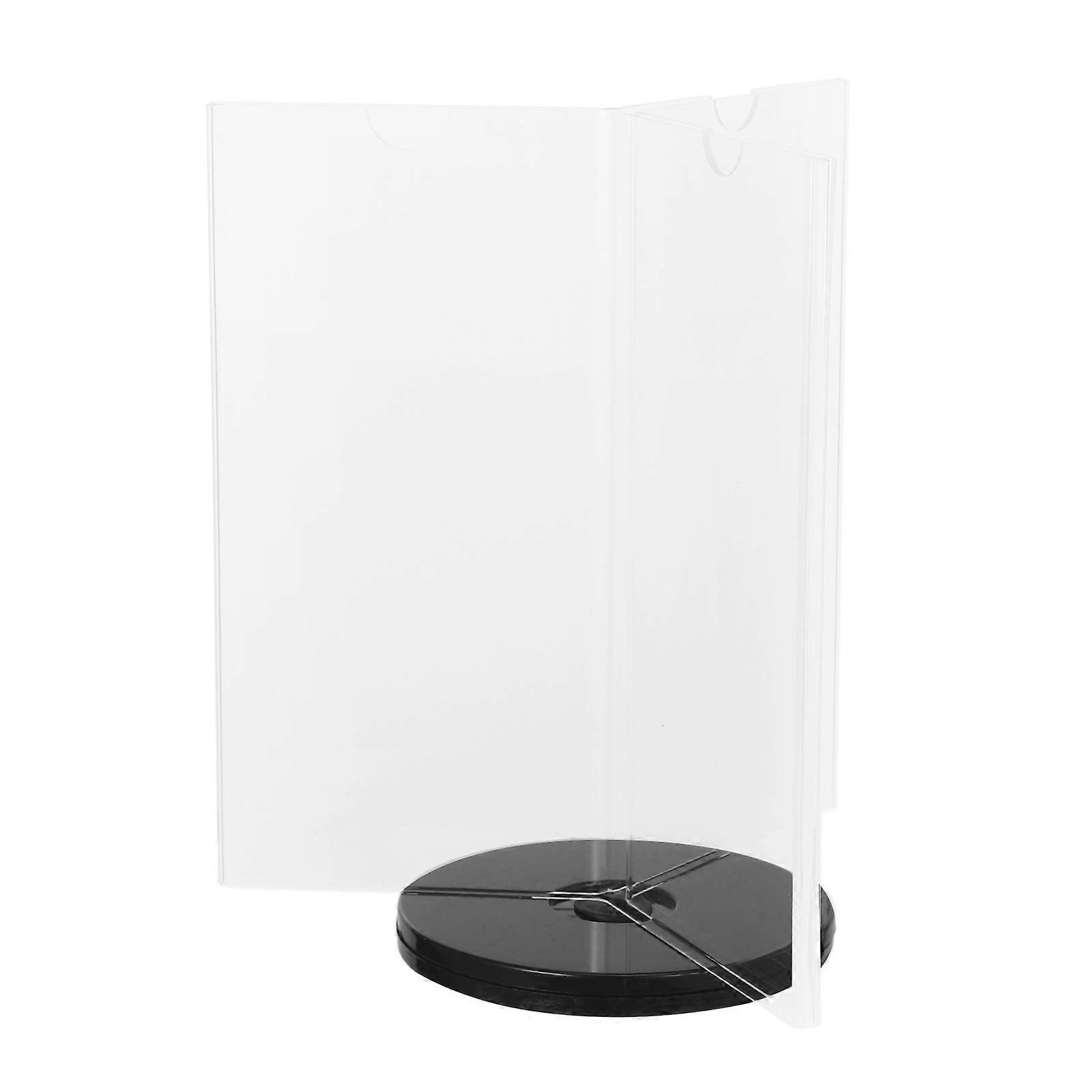 Transparent Acrylic Menu Holder for Rotary Sign Display
