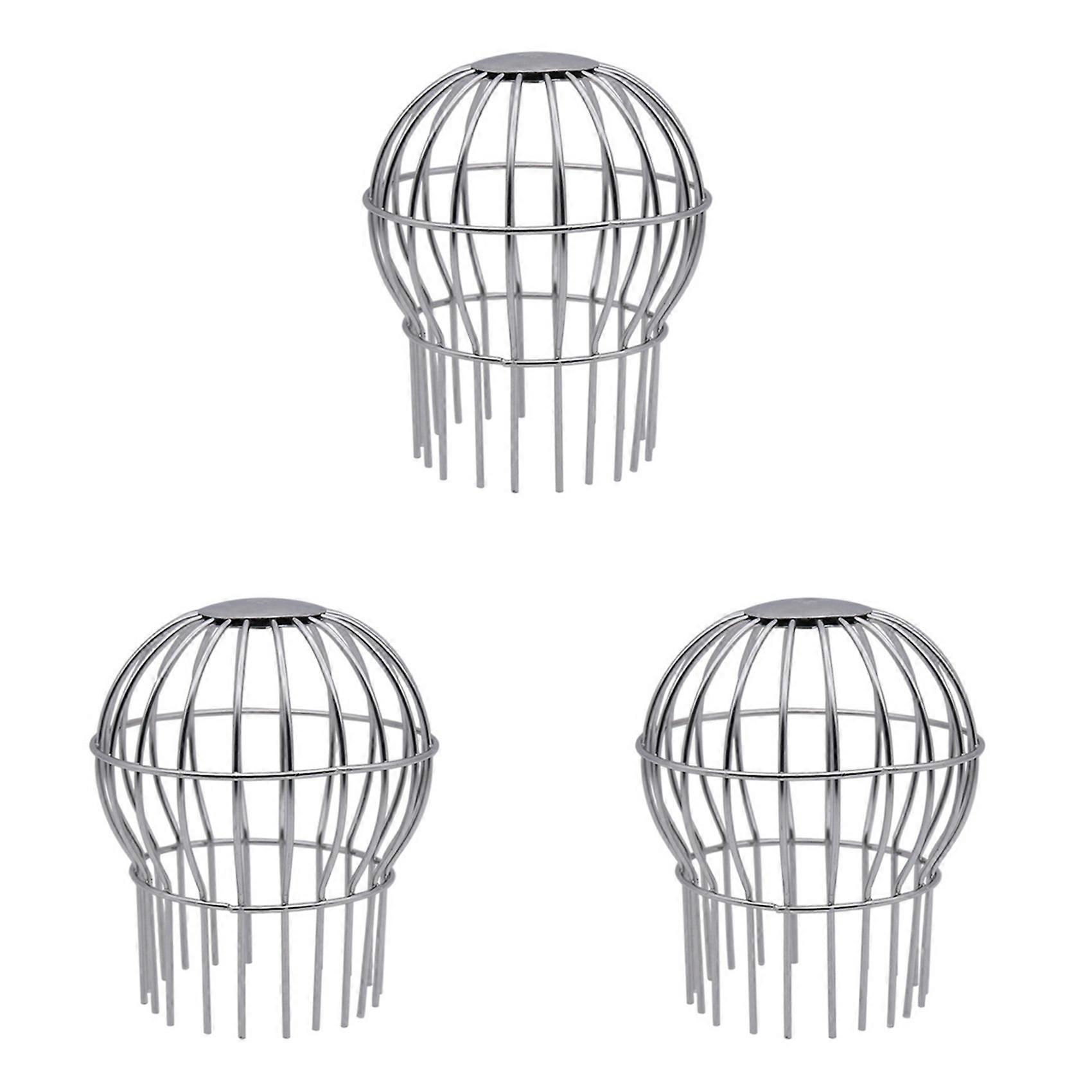 3X Drain Outdoor Roof Anti - Blocking Line Cap Round Net Cover Drainage Floor Line Leak Gutter Guard Filter-110