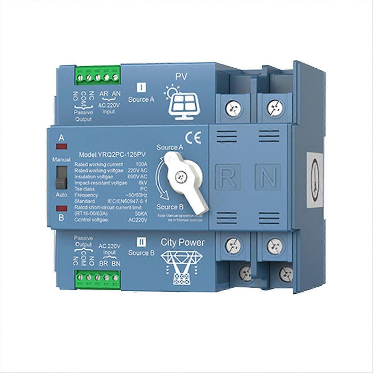 ATS Dual Power Automatic Transfer Switch Solar Inverter,D