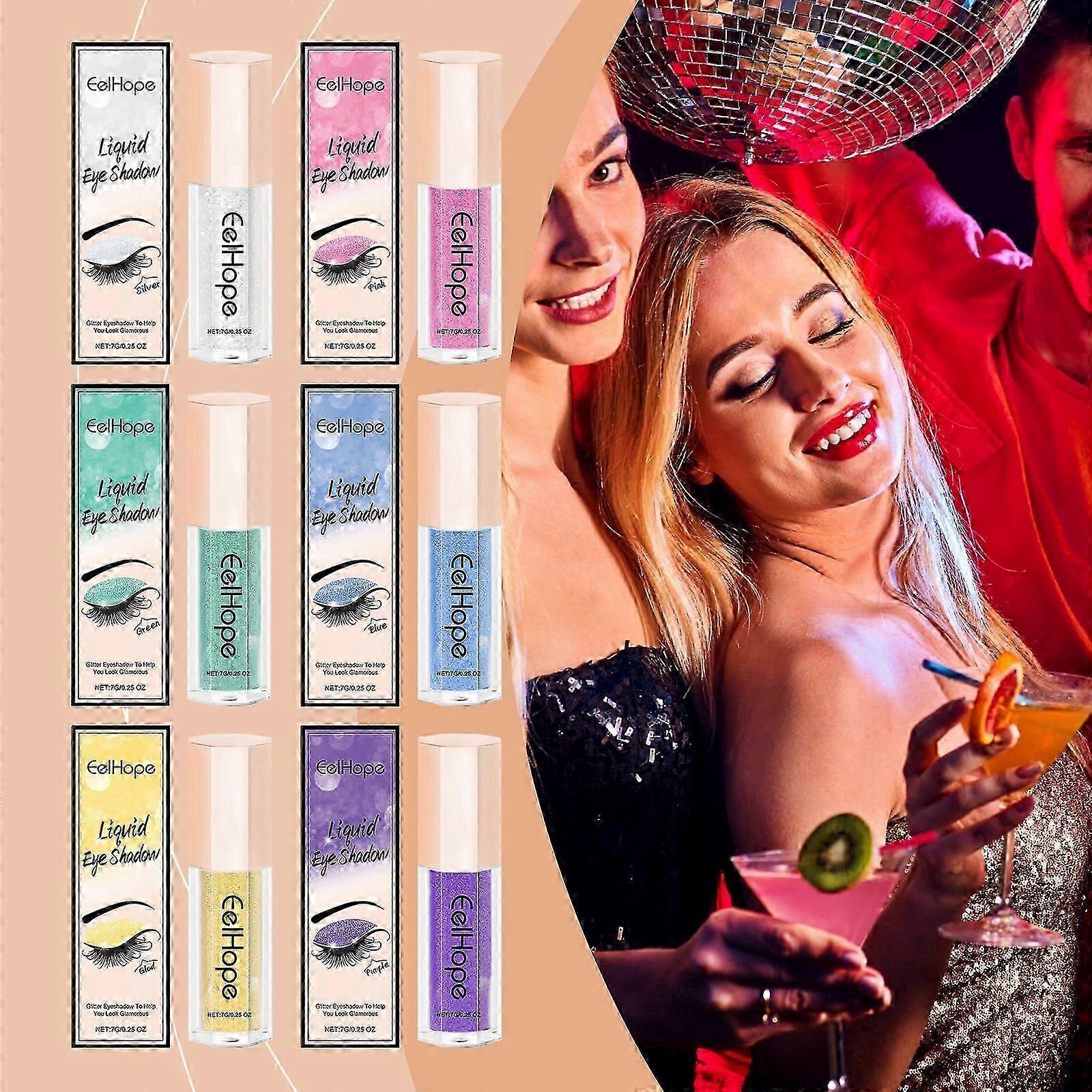 Eelhope Glitter Liquid Eye Shadow Glitter Liquid Makeup Eye Shining Eyeshadow